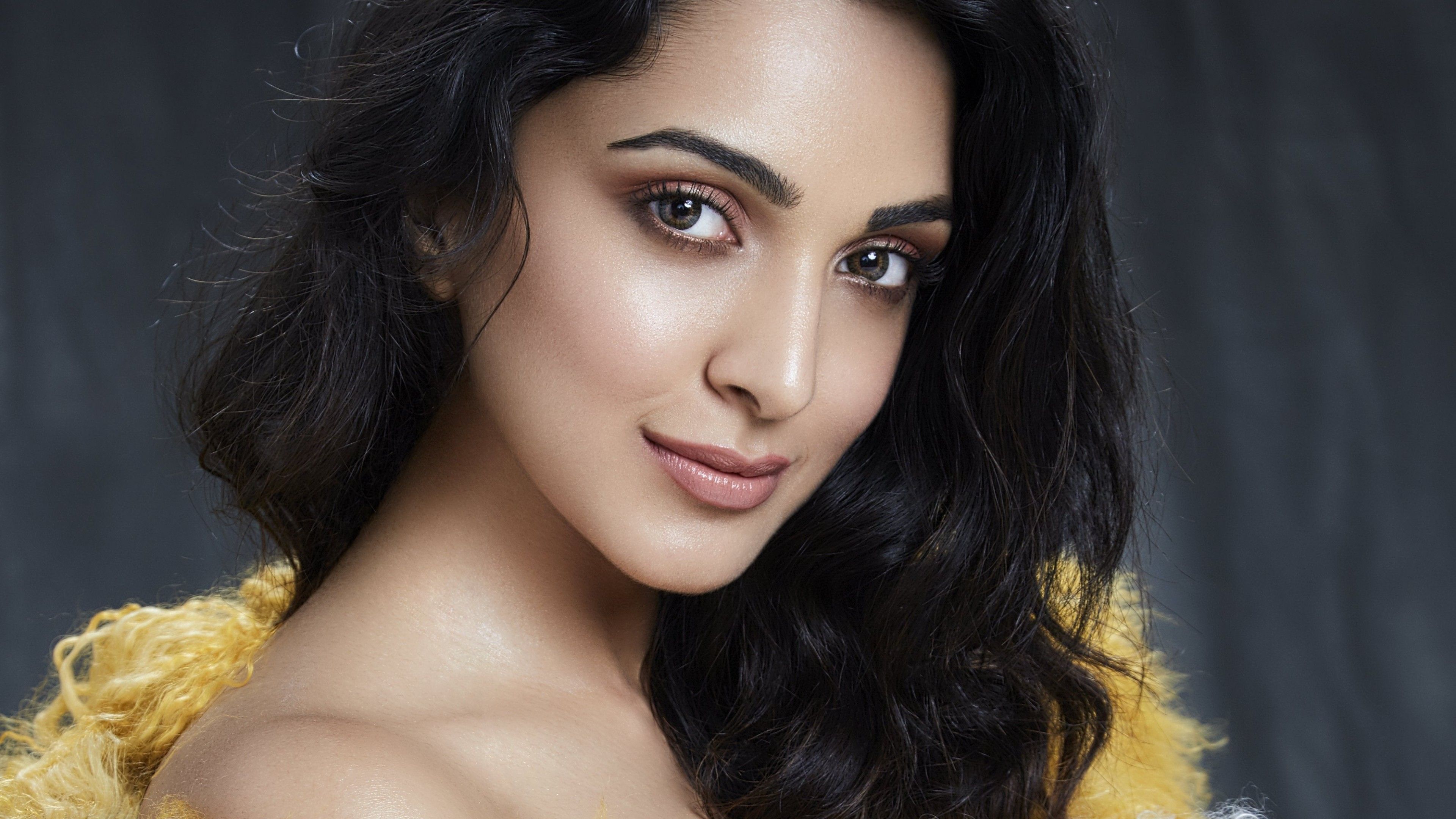 3840x2160 Download Face Black Hair Indian Actress Celebrity Kiara Advani 4k Ultra HD Wallpaperx2160
