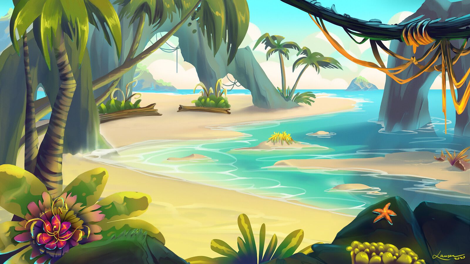 1600x900 Beach background