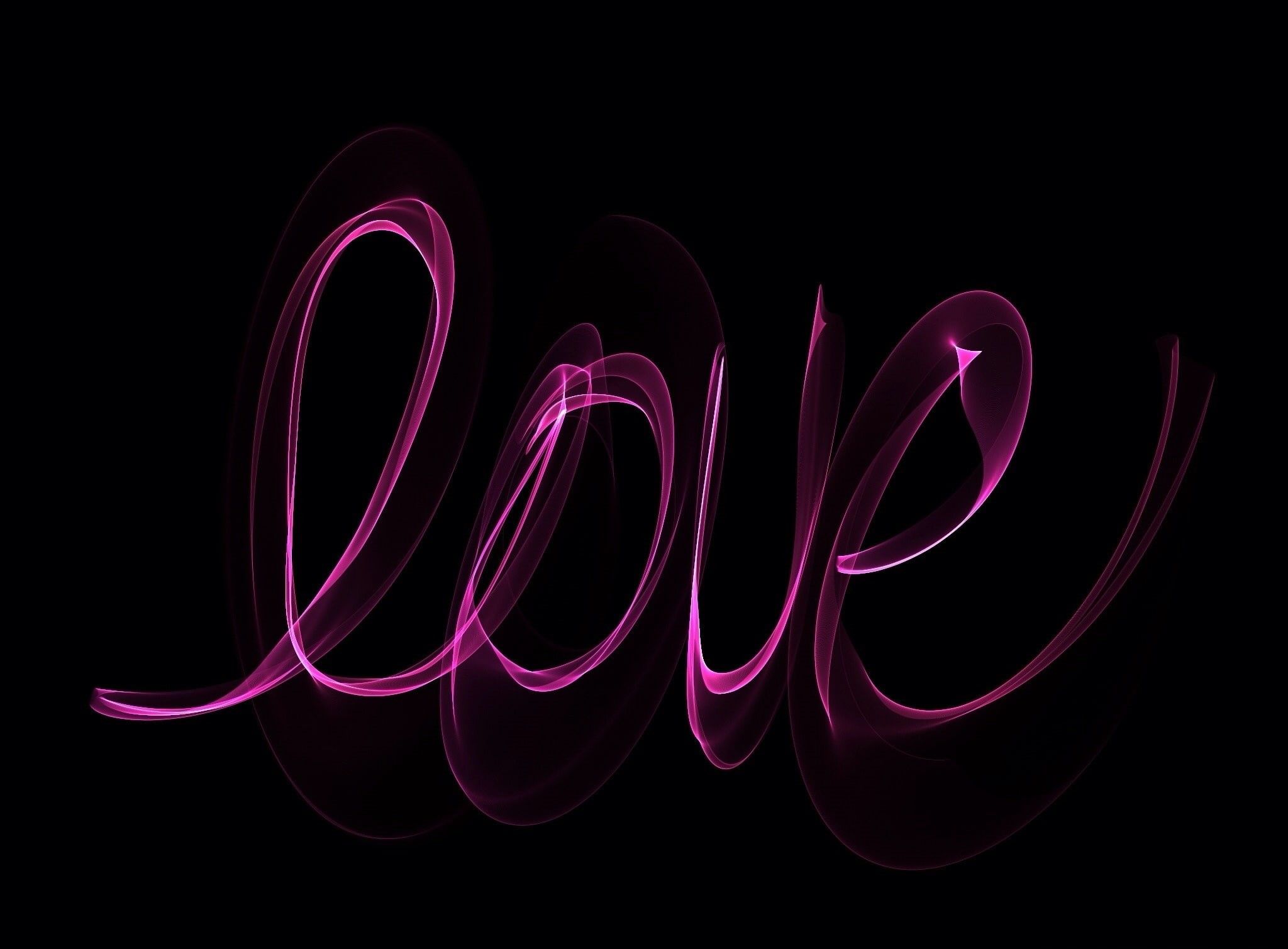 2048x1509 Wallpaper / Close Up, Glowing, Indoors, Lighting Equipment, No People, Romantic, Glow, Valentine, Black Background, Creativity, Written, Studio Shot, Text, Light Painting Free Download