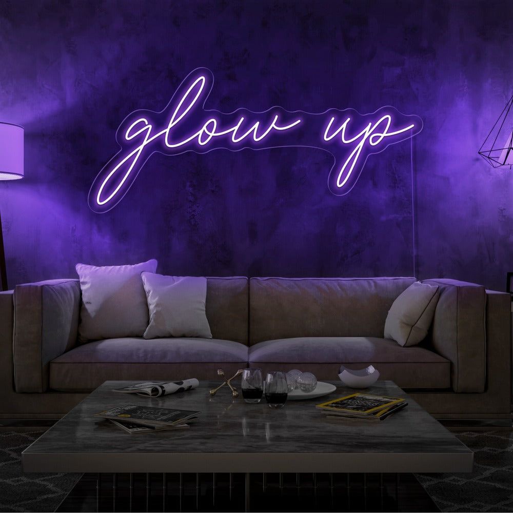 1000x1000 Glow Up Neon Sign. Light It Up Neon