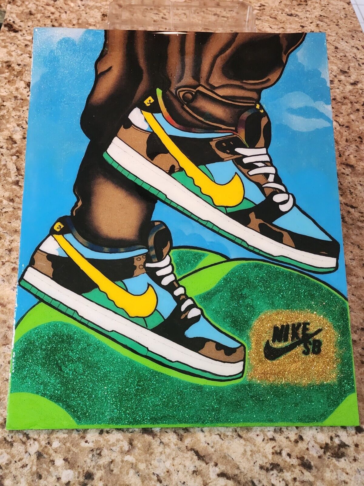 1200x1600 Handmade Nike Ben & Jerry&;s Chunky Dunk wooden wall art