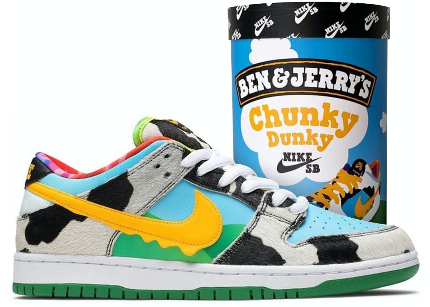1400x1000 Nike SB Dunk Low Ben & Jerry's Chunky Dunky (F&F Packaging). Nike sb dunks, Sapatilhas, Nike sb