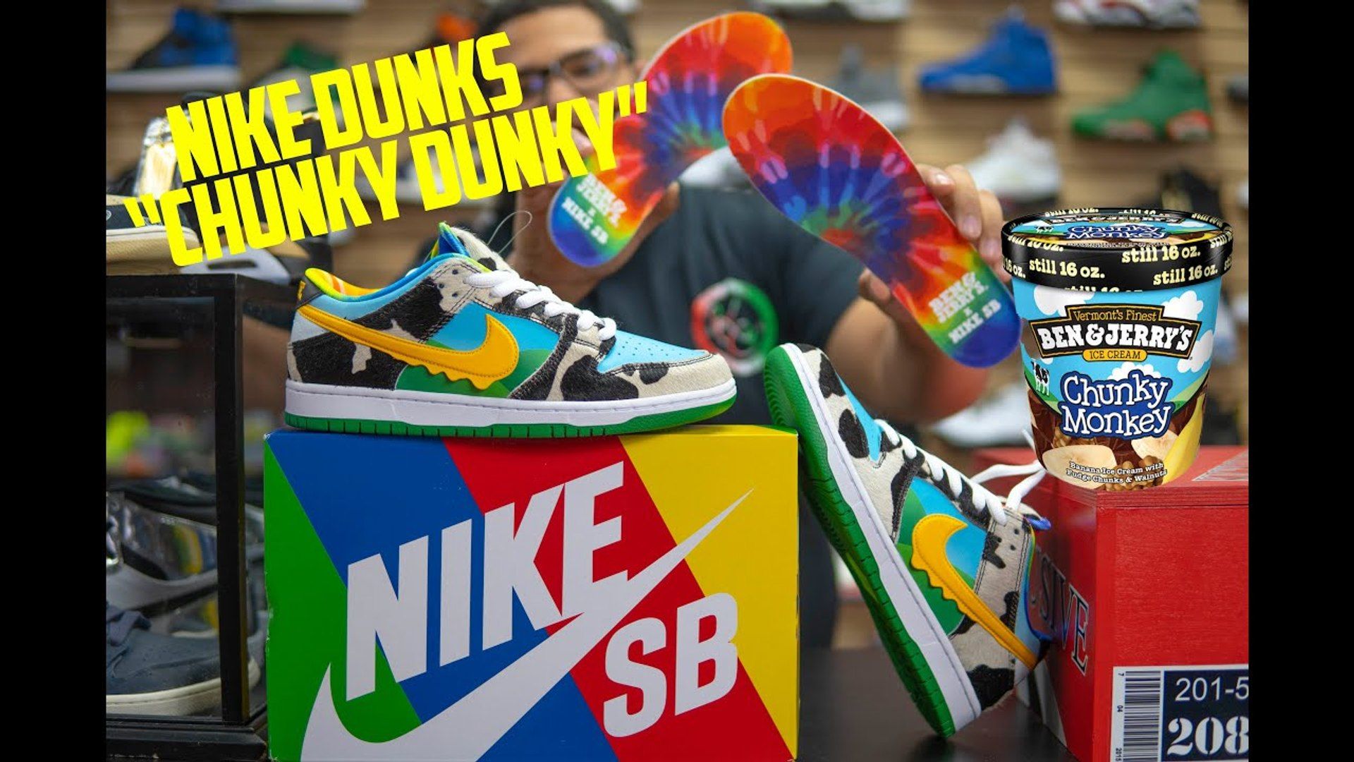 1920x1080 Nike SB Dunk Low x Ben & Jerry's -Chunky Dunky- ON FEET REVIEW