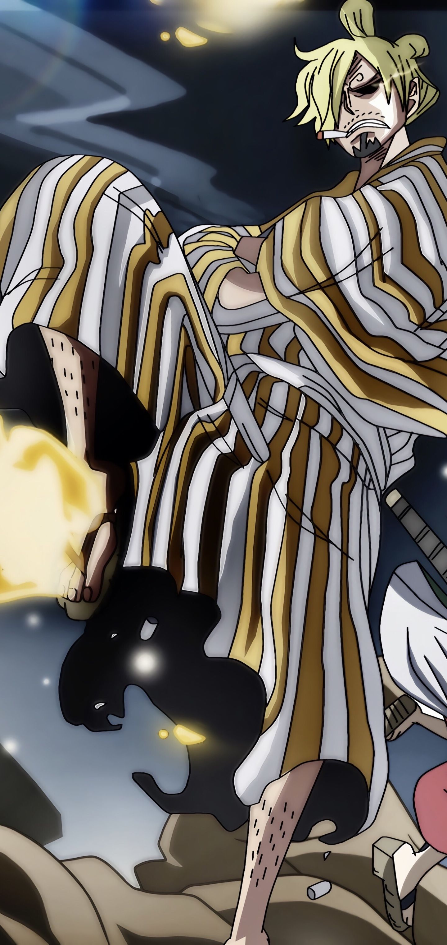 1440x3040 HD desktop wallpaper: Anime, One Piece, Sanji (One Piece) download free picture