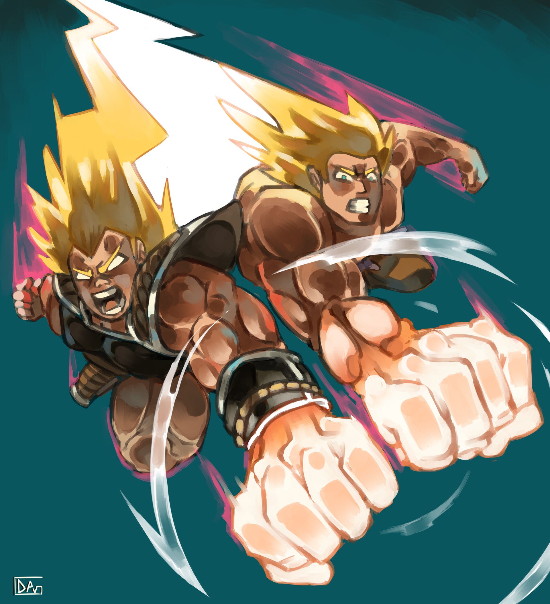 1920x2107 Goku and Raditz