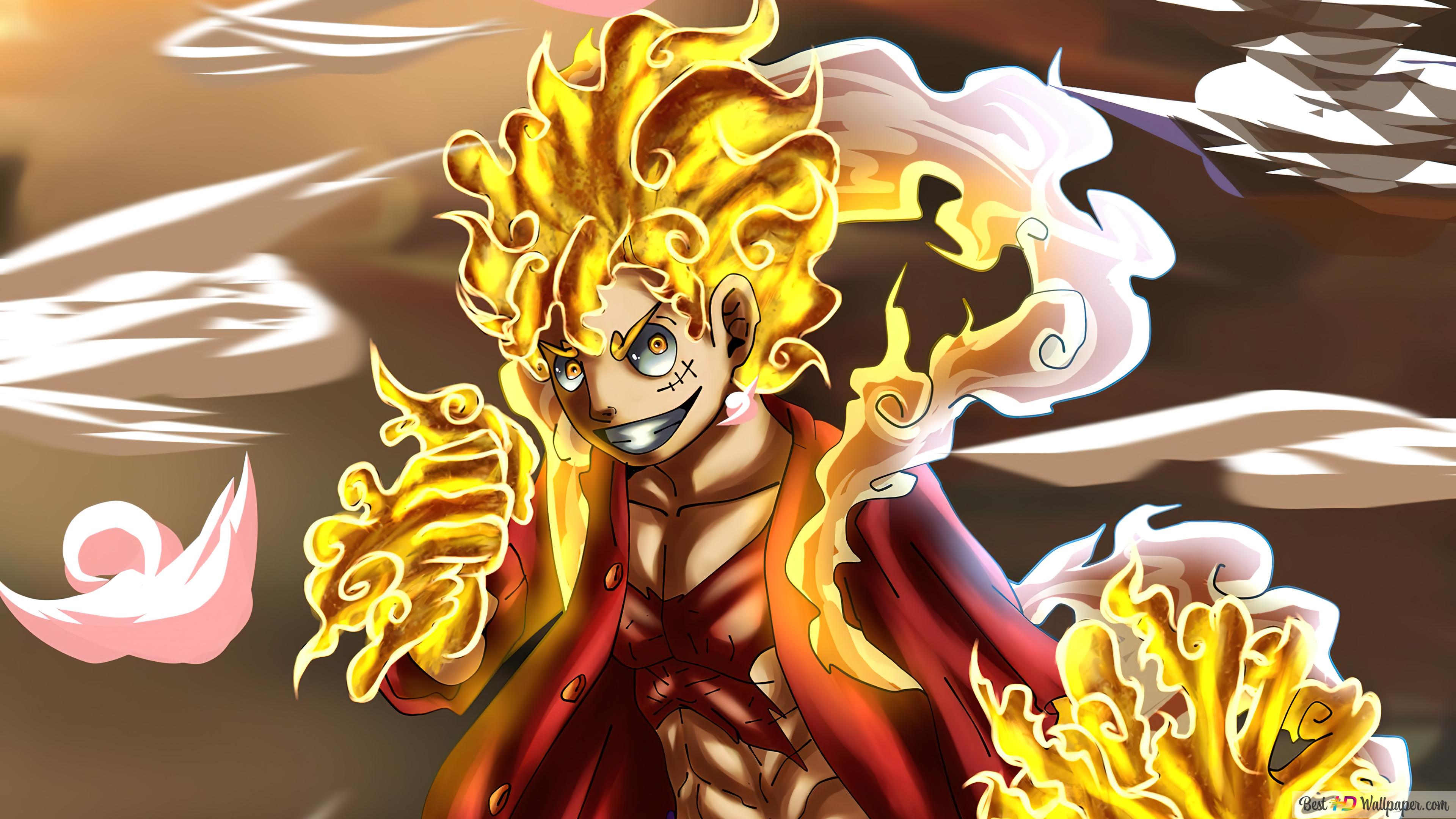 3840x2160 One Piece : Monkey D Luffy Gear 5 Sun God 4K wallpaper download