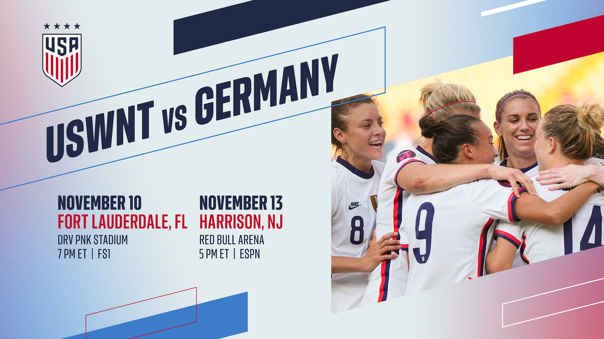 1920x1080 U.S. Women's Soccer Team to Face Germany in Florida, New Jersey