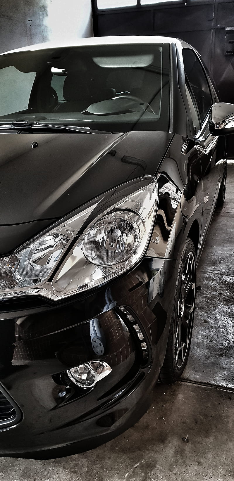 800x1646 Citroen Ds racing, race, car, black, HD phone wallpaper