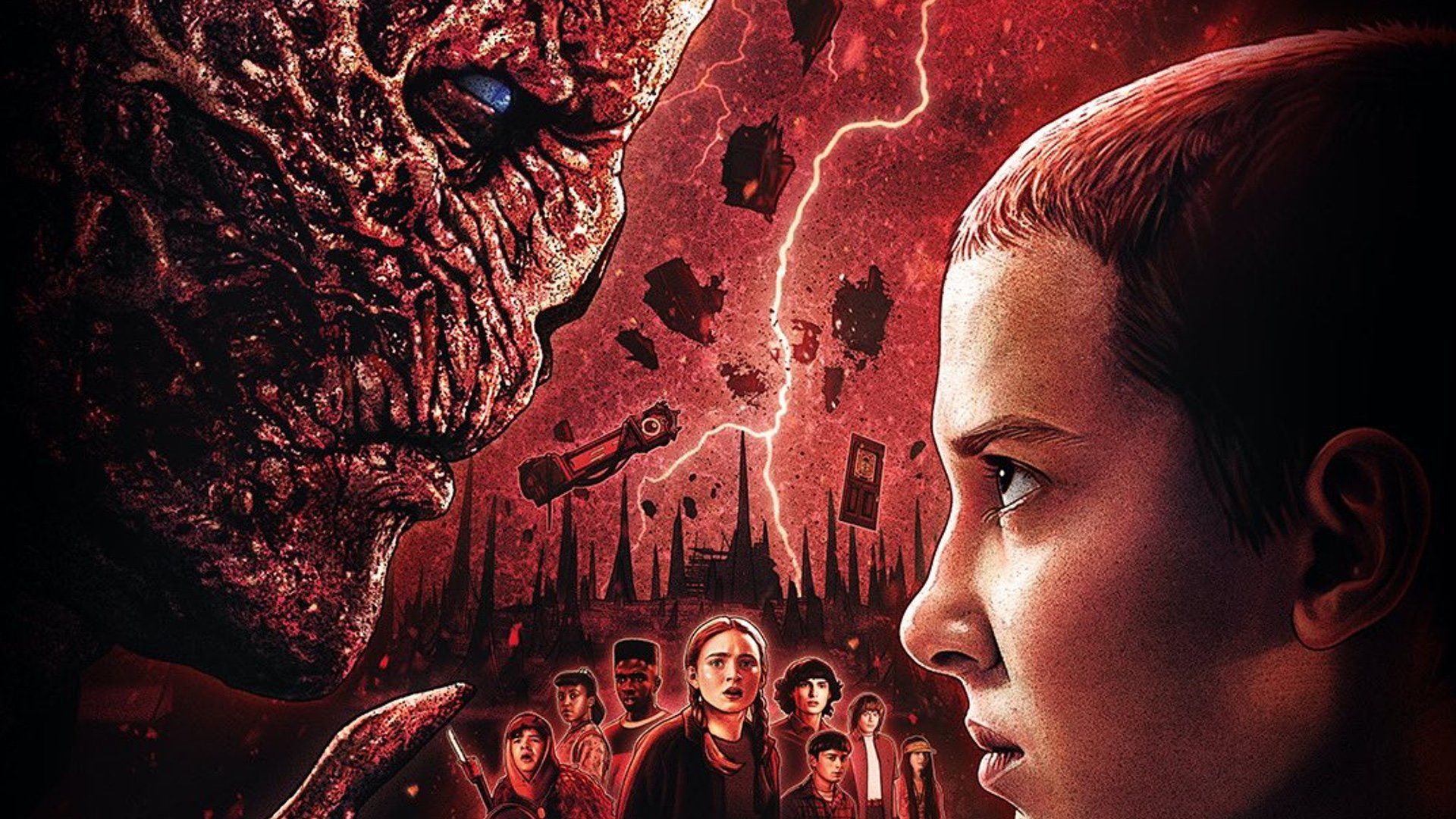 1920x1080 Free download Eleven and Vecna Face Off in New Poster for STRANGER THINGS 4 and [1920x1080] for your Desktop, Mobile & Tablet. Explore Stranger Things Vecna Wallpaper