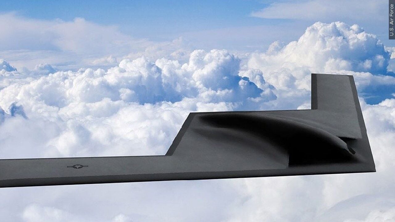 1280x720 Pentagon Debuts Its New Stealth Bomber, The B 21 Raider