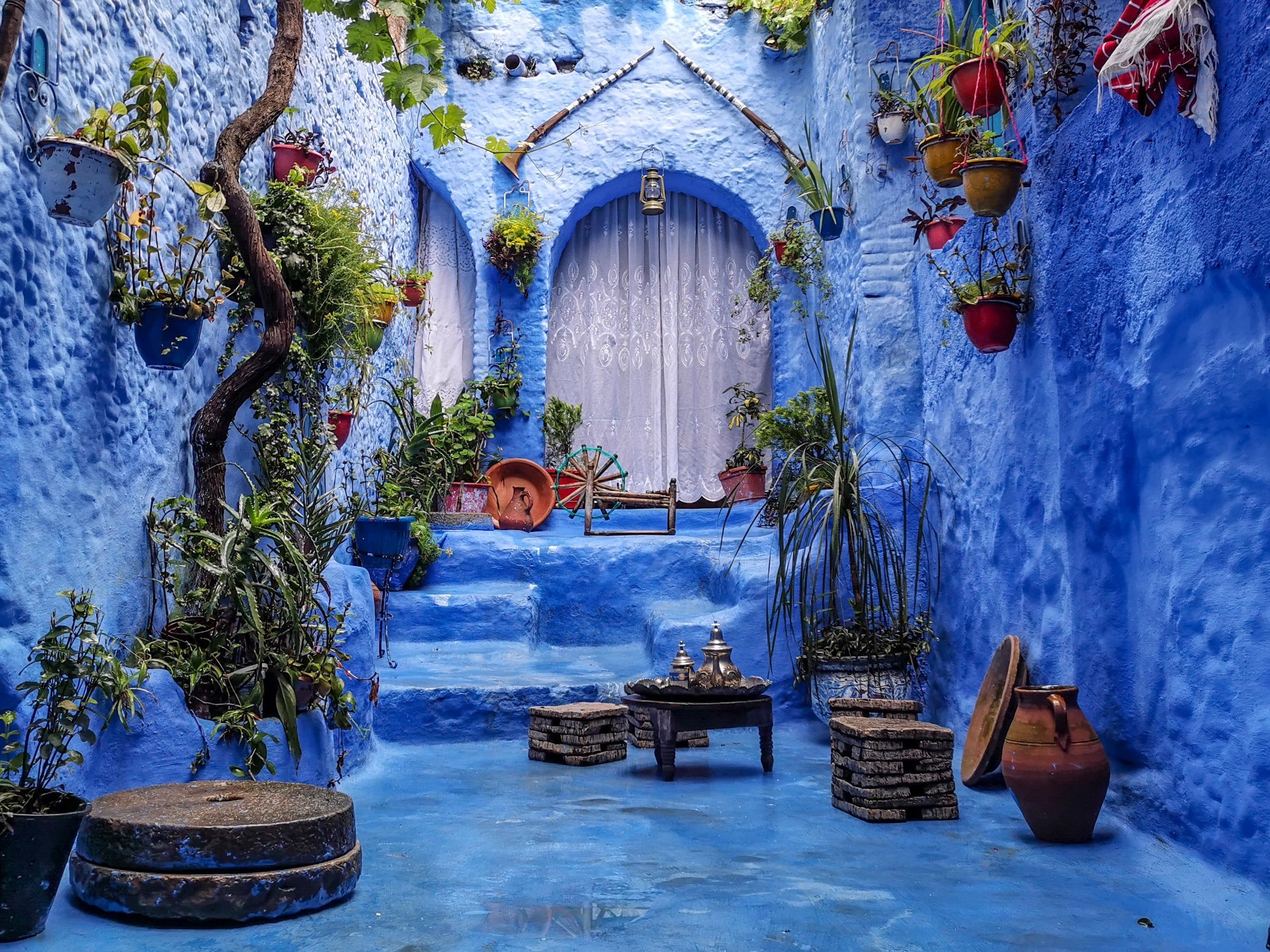 2677x2008 After a shower of rain in the city of Chefchaouen, Morocco. (Photo credit to Kyriacos Georgiou) [2677 x 2008]