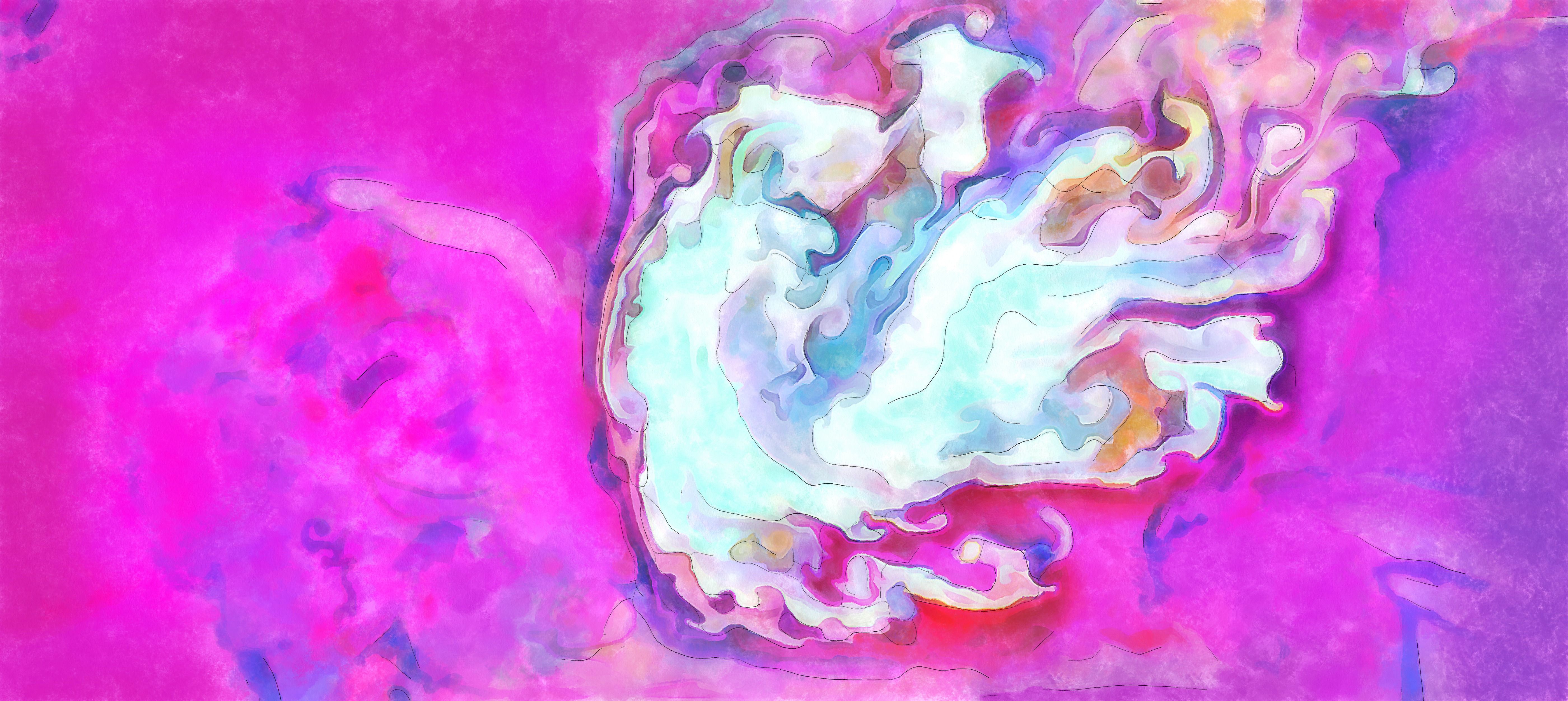 5600x2506 Paint Splash Watercolor Fluid Ink Abstract Digital Wallpaper:5600x2506