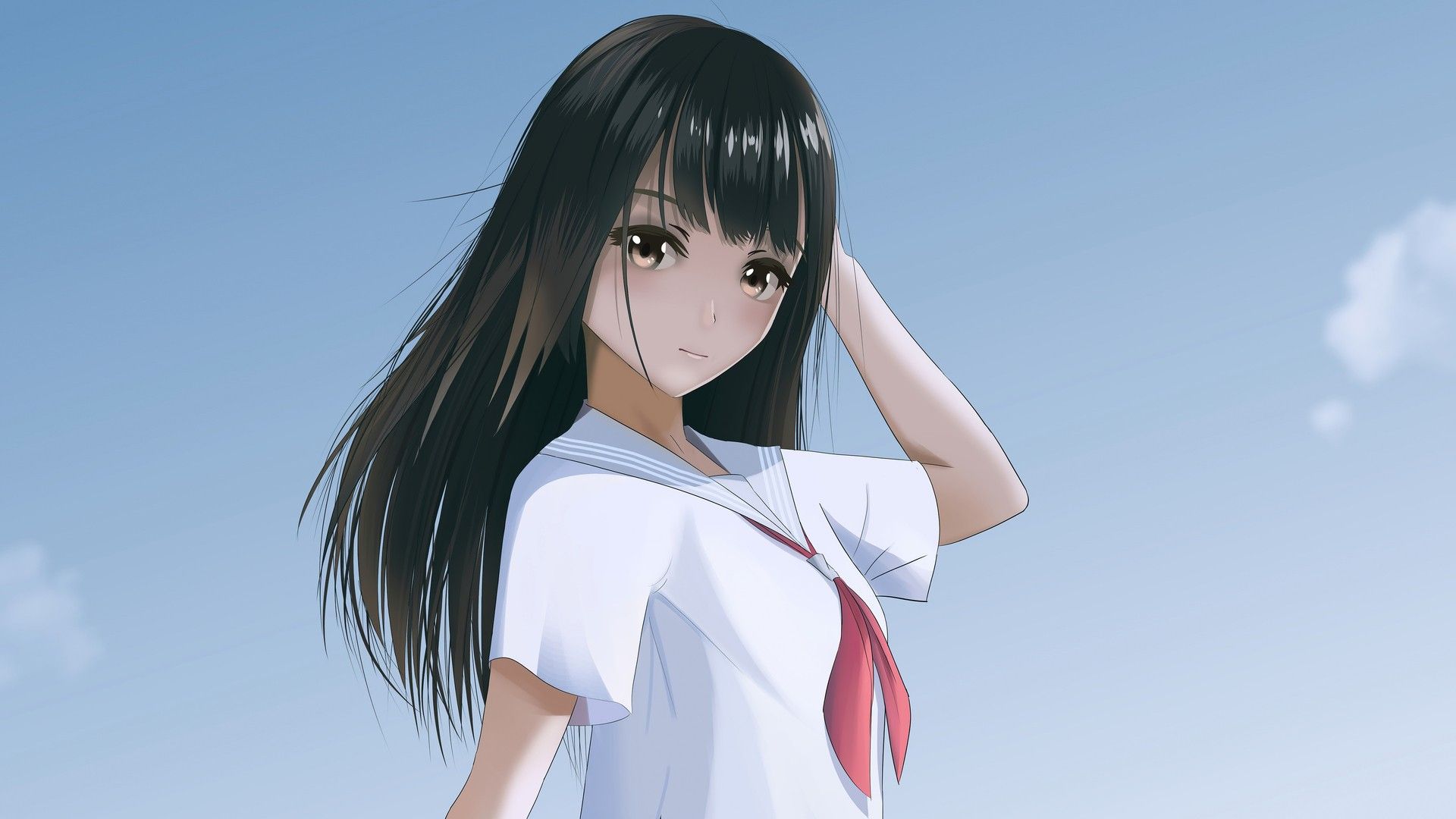 1920x1080 Anime Girl School Uniform Wallpaper Anime Girl School Uniform Wallpaper Download