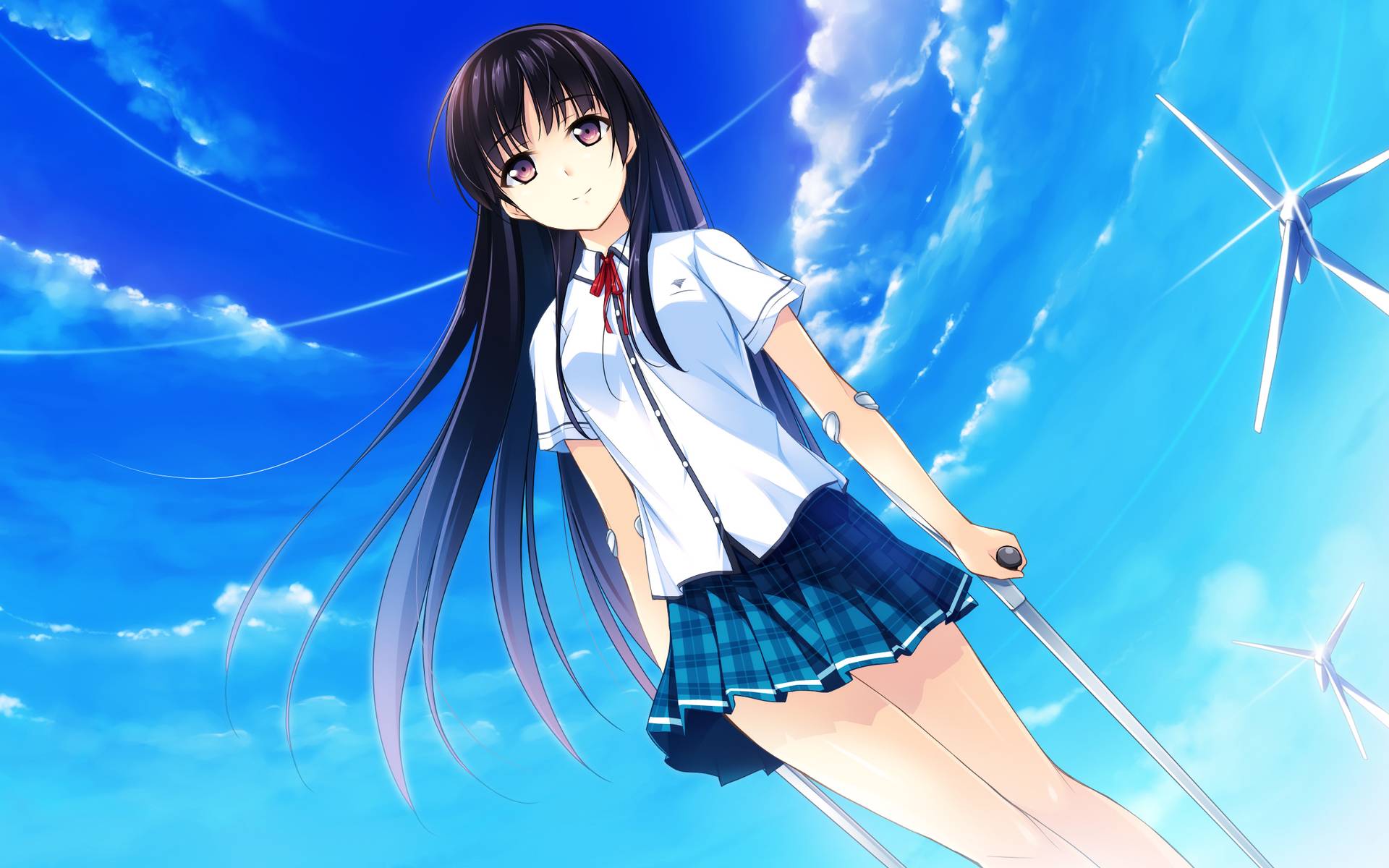 1920x1200 Anime Girl Uniform Wallpaper