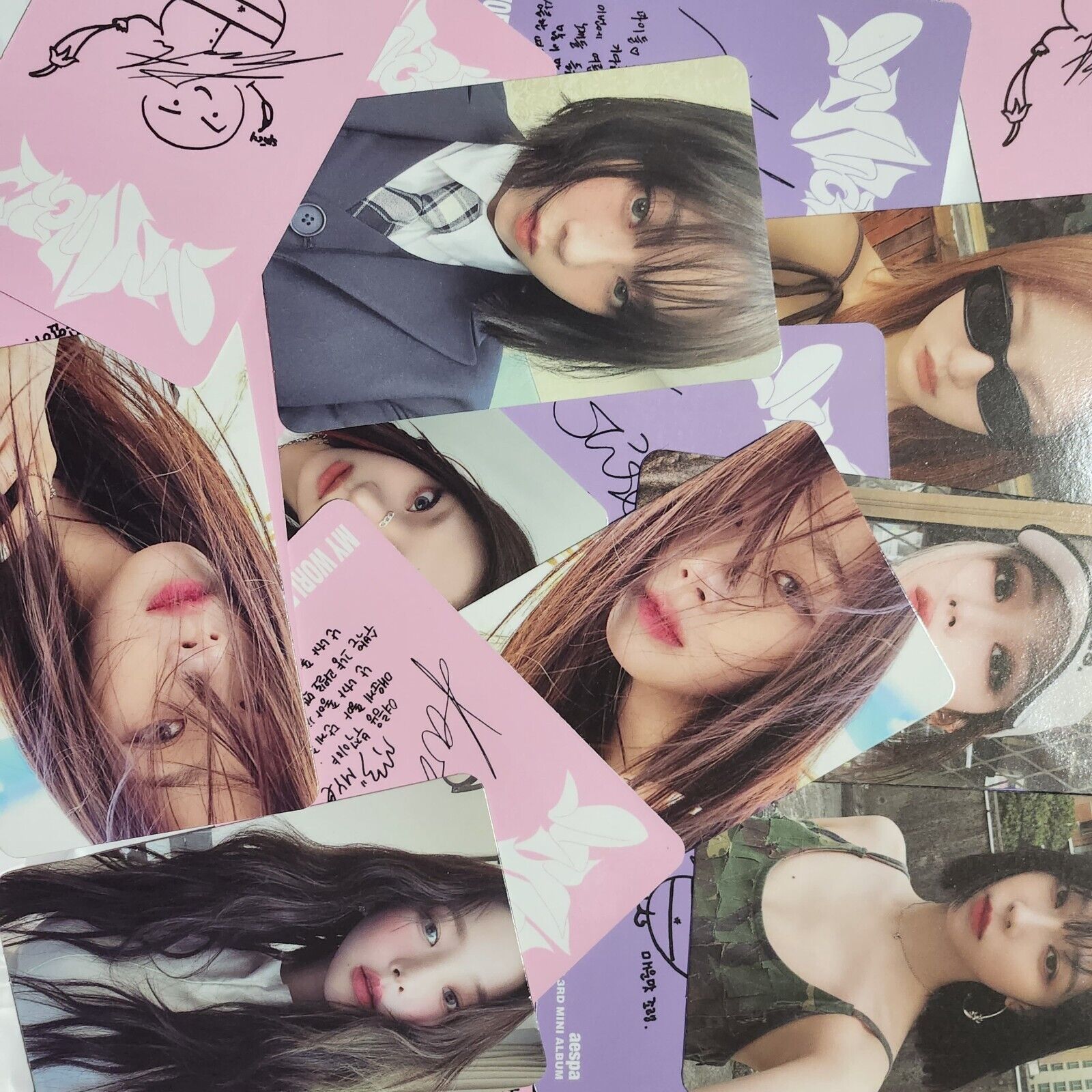 1600x1600 AESPA Photocard The 3RD Mini Album [MY WORLD] Intro Ver. TABLOID VER