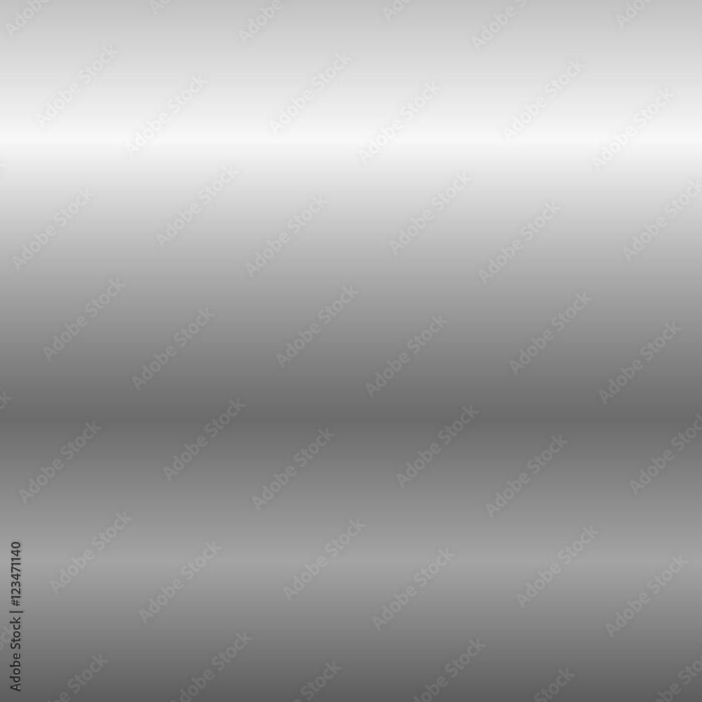 1000x1000 Silver metal plate texture. Light realistic, shiny, metallic empty horizontal gradient template. Abstract gray decoration. Design for wallpaper, background, wrapping, fabric etc. Vector Illustration. Stock Vector