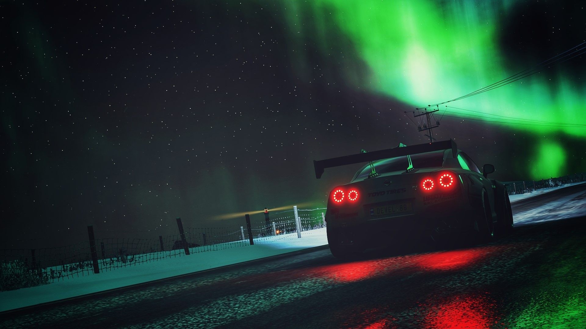 1920x1080 Wallpaper / Nissan, Liberty Walk, Car, Forza Horizon Toyo Tires, Winter, Aurorae, Nissan GT R Free Download