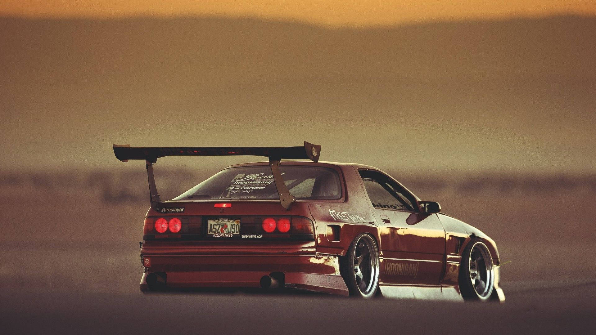 1920x1080 Download Sleek Dark Red JDM Performance Car Wallpaper