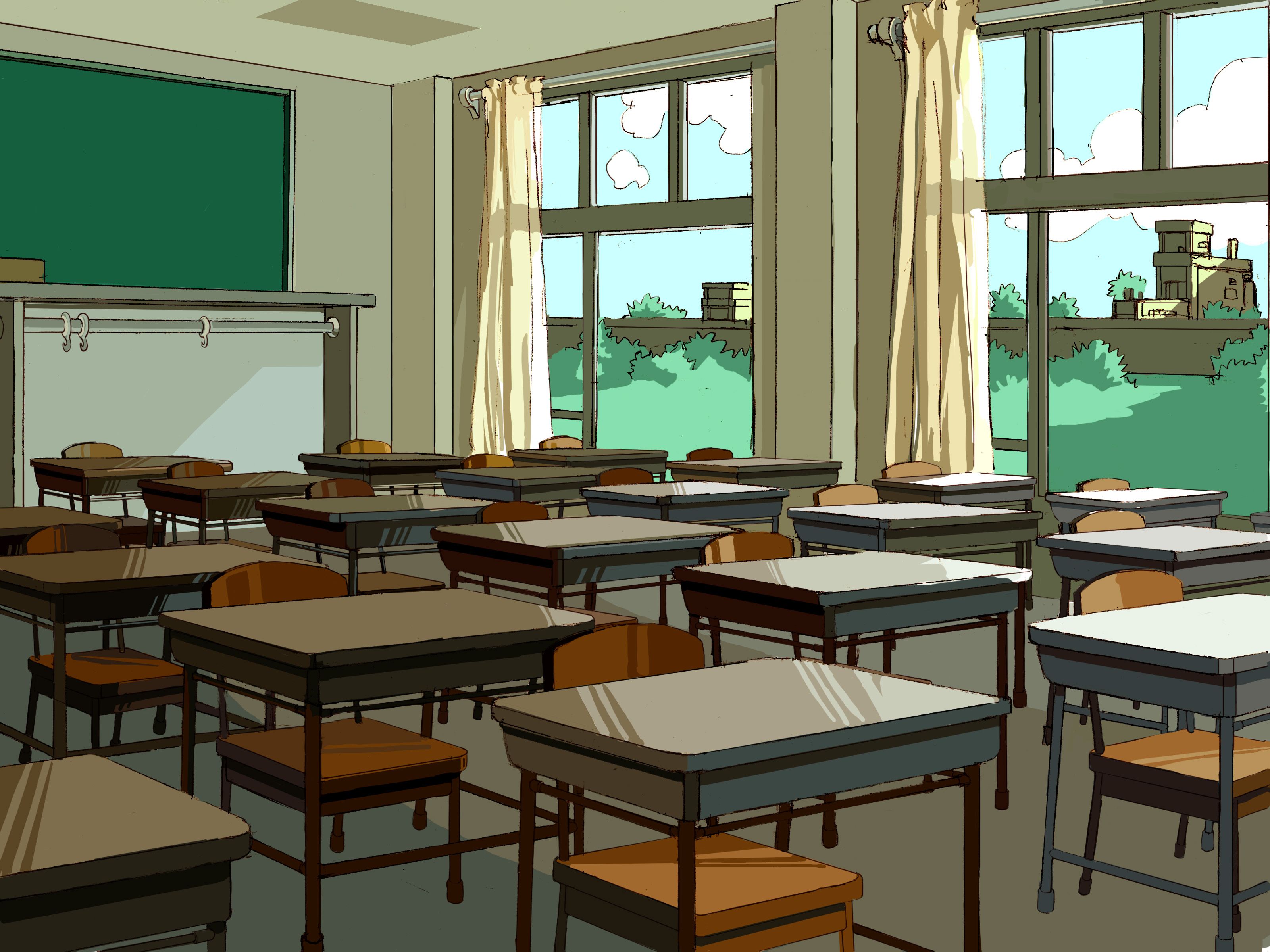 3200x2400 Anime Classroom Wallpaper