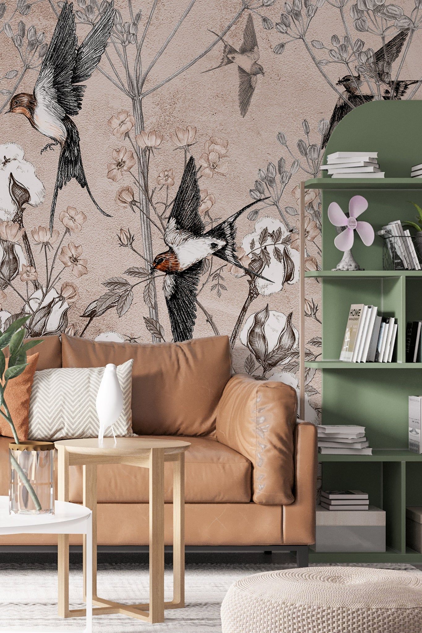 1365x2048 Chinoiserie wallpaper Birds vintage wallpaper Wall mural self adhesive