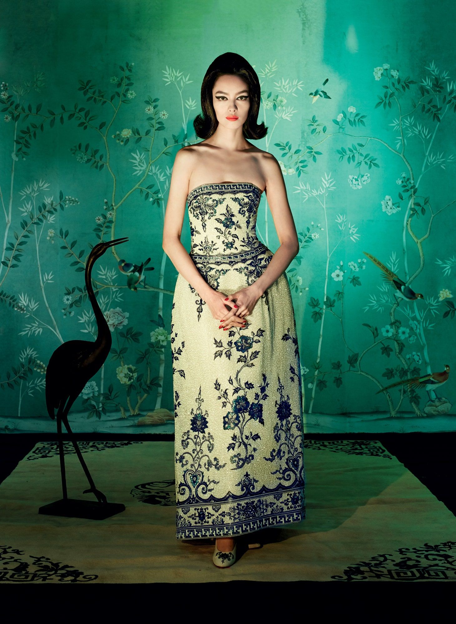 1461x2000 Affordable Temporary Chinoiserie Wallpaper