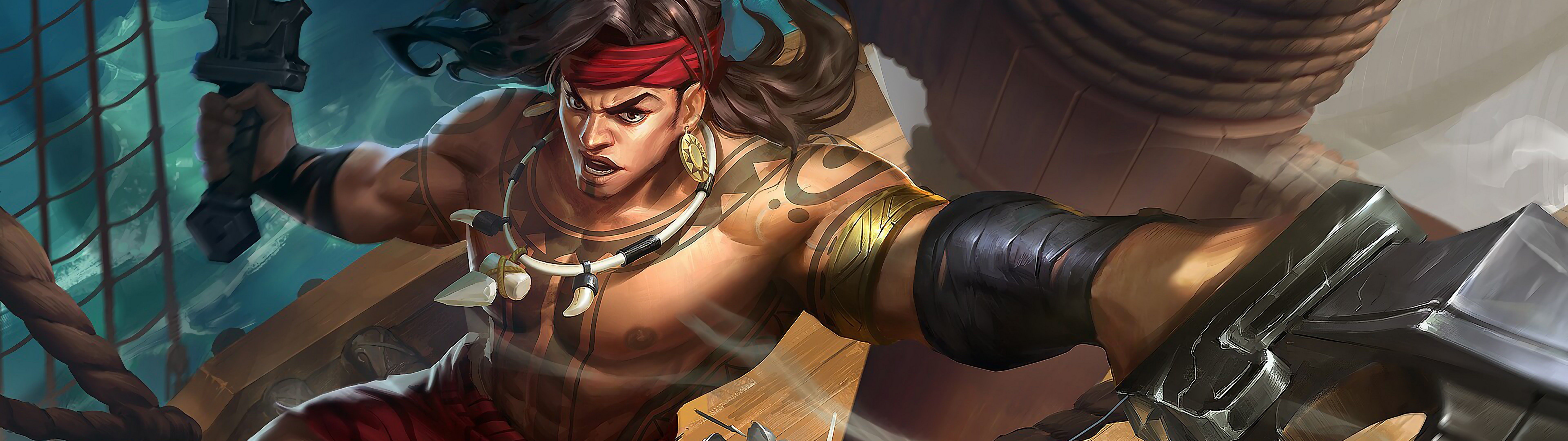 7680x2160 Lapu Lapu Mobile Legends 4K Wallpaper