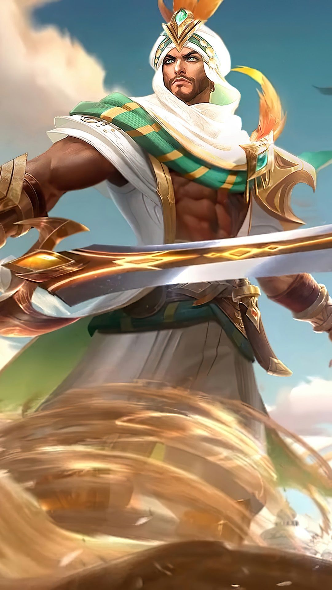 1080x1920 khaleed, crescent scimitar, mobile legends, skin, 4k, wallpaper, HD Gallery HD Wallpaper