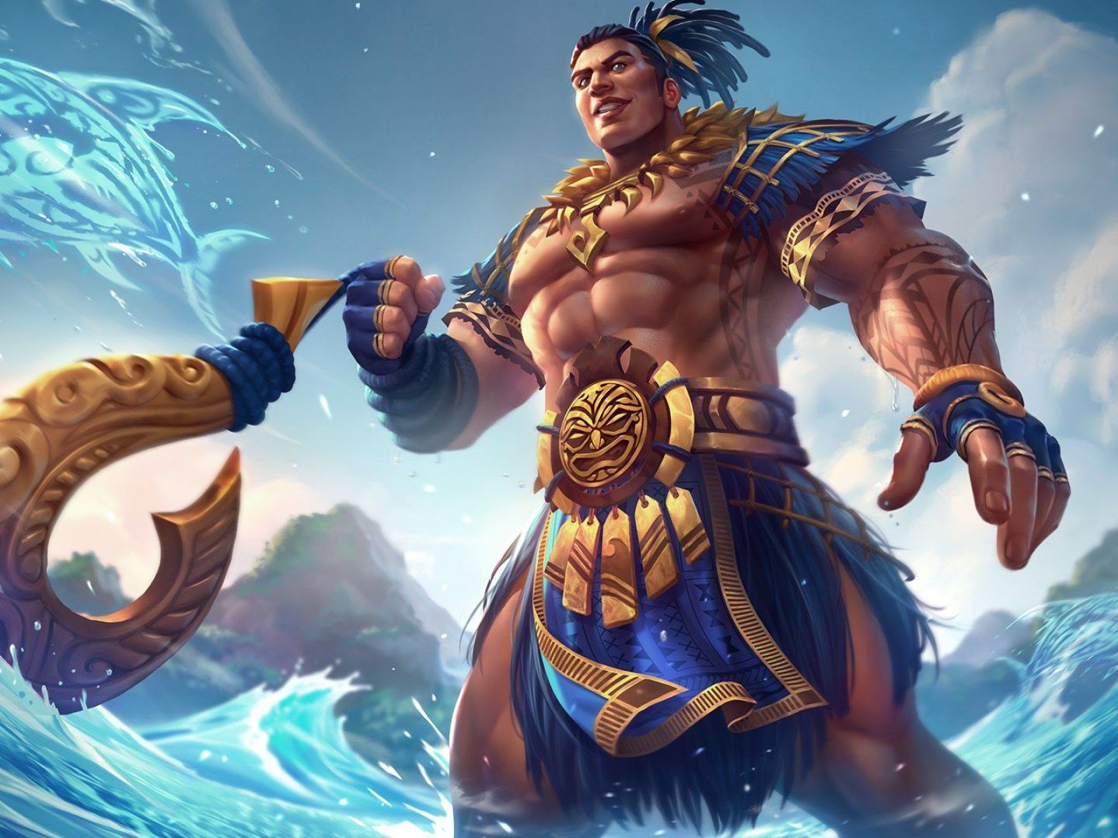 1600x1200 Polynesian God Maui Surfs His Way to SMITE in Update 9.10