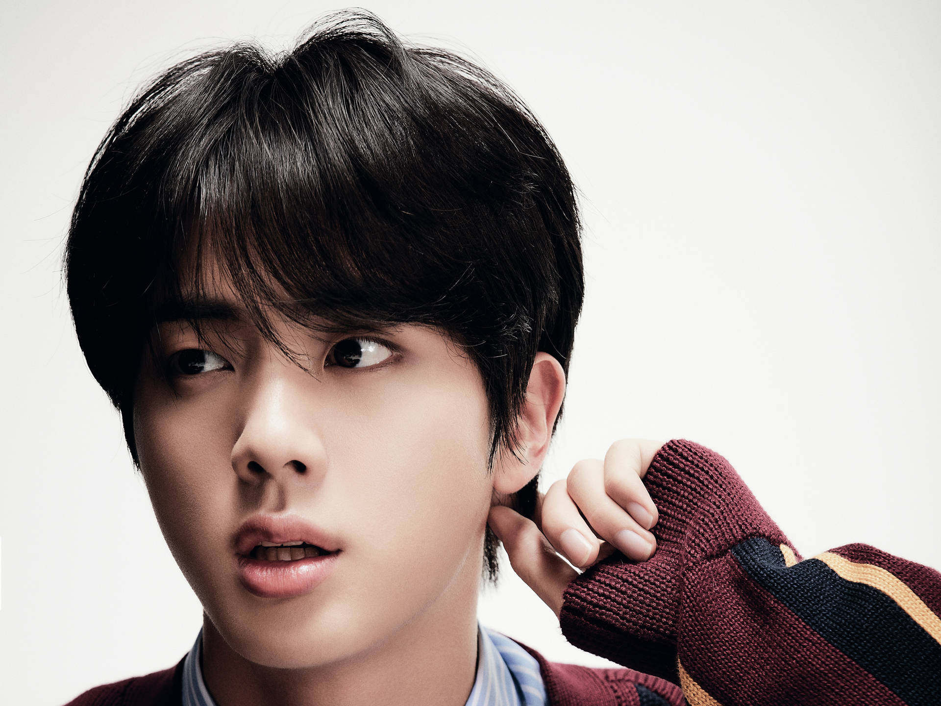 1920x1440 Download Black Hair BTS Jin Wallpaper