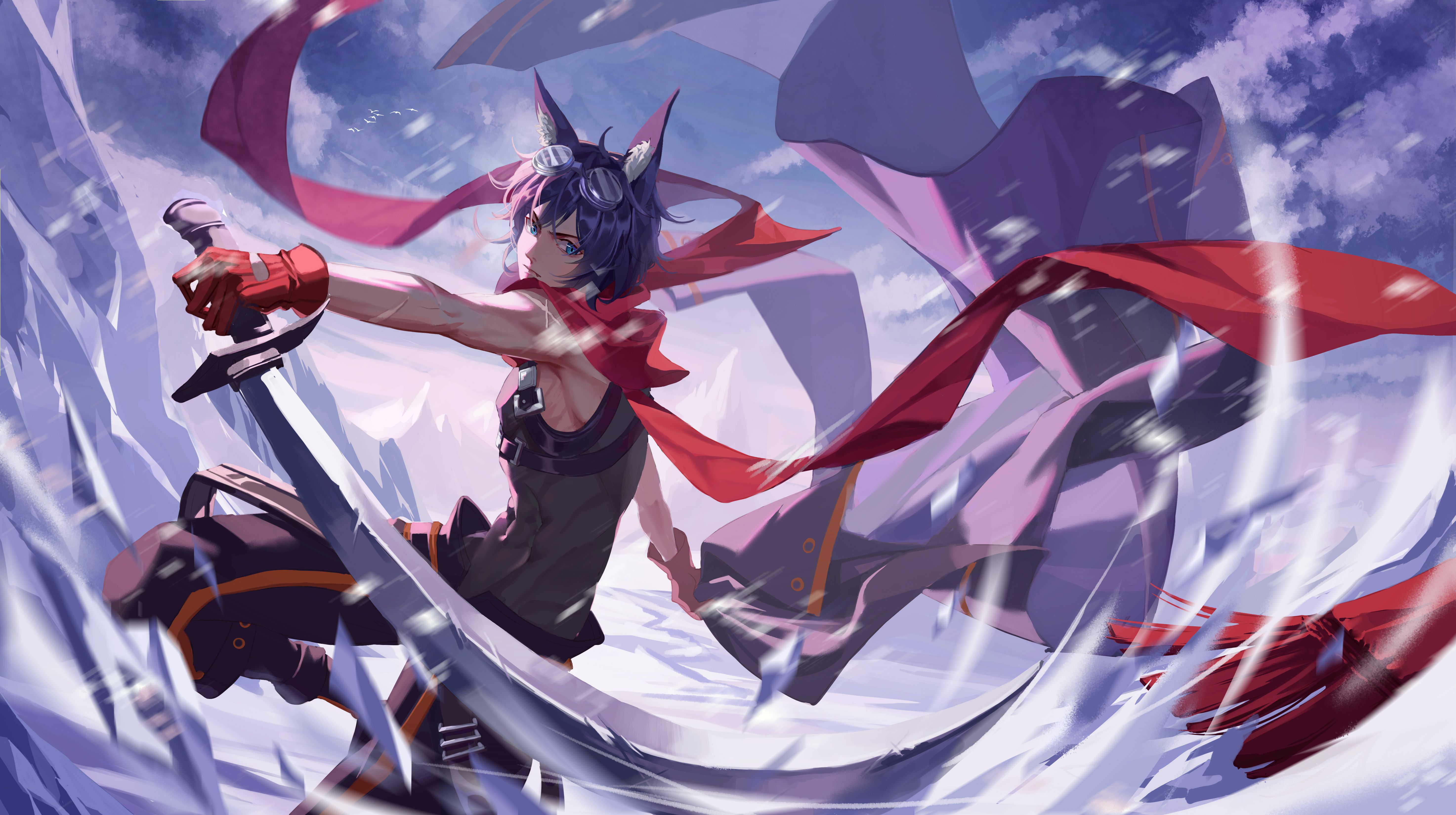 5893x3298 Courier (Arknights) Anime Image Board