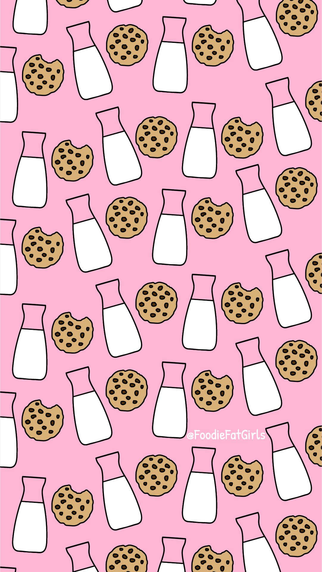 1081x1920 Download Cookie & Milk Android Food Background