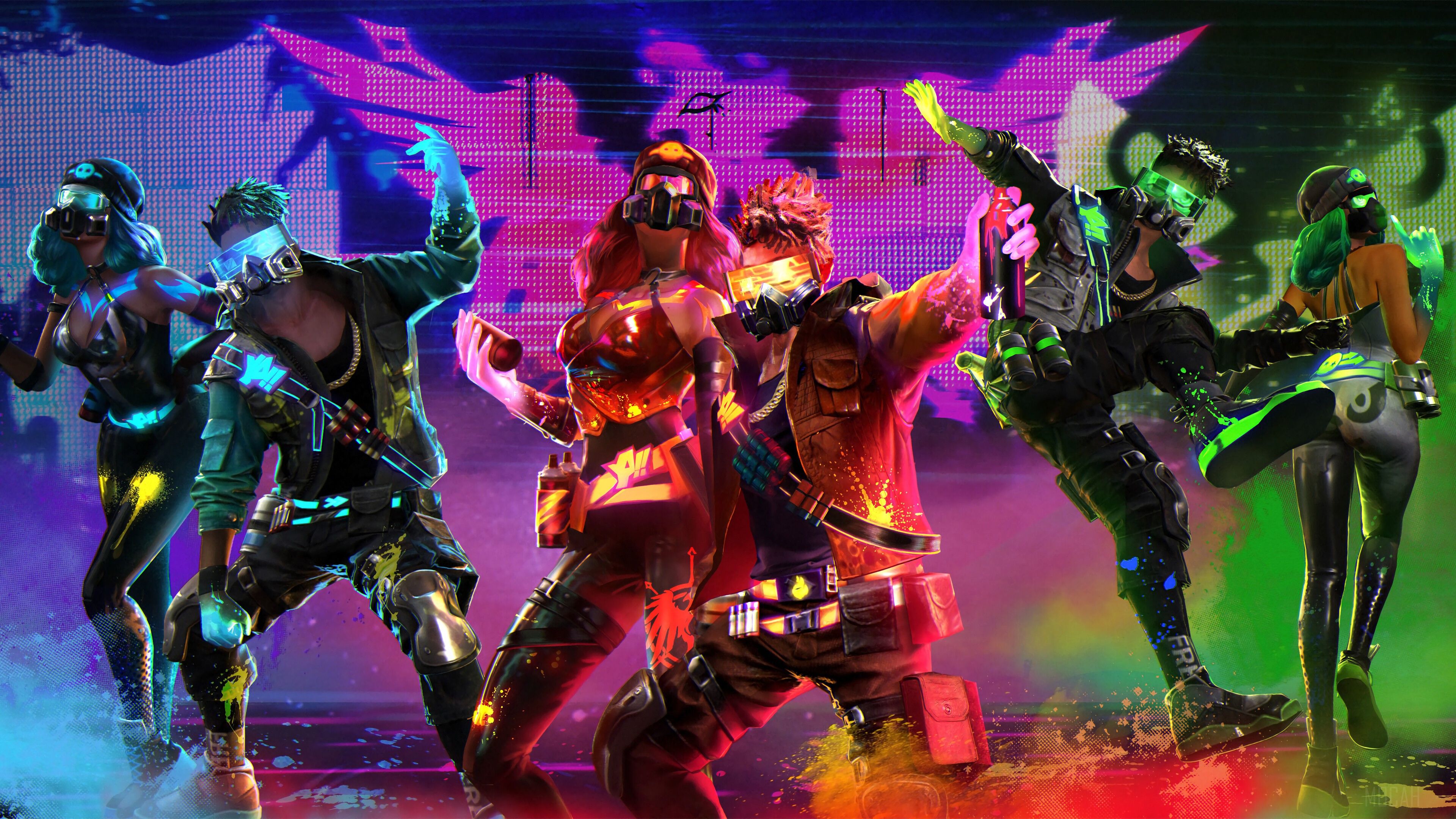 3840x2160 Garena Free Fire, Battle Royale, Video Game, Skin, Dancing 4k Gallery HD Wallpaper