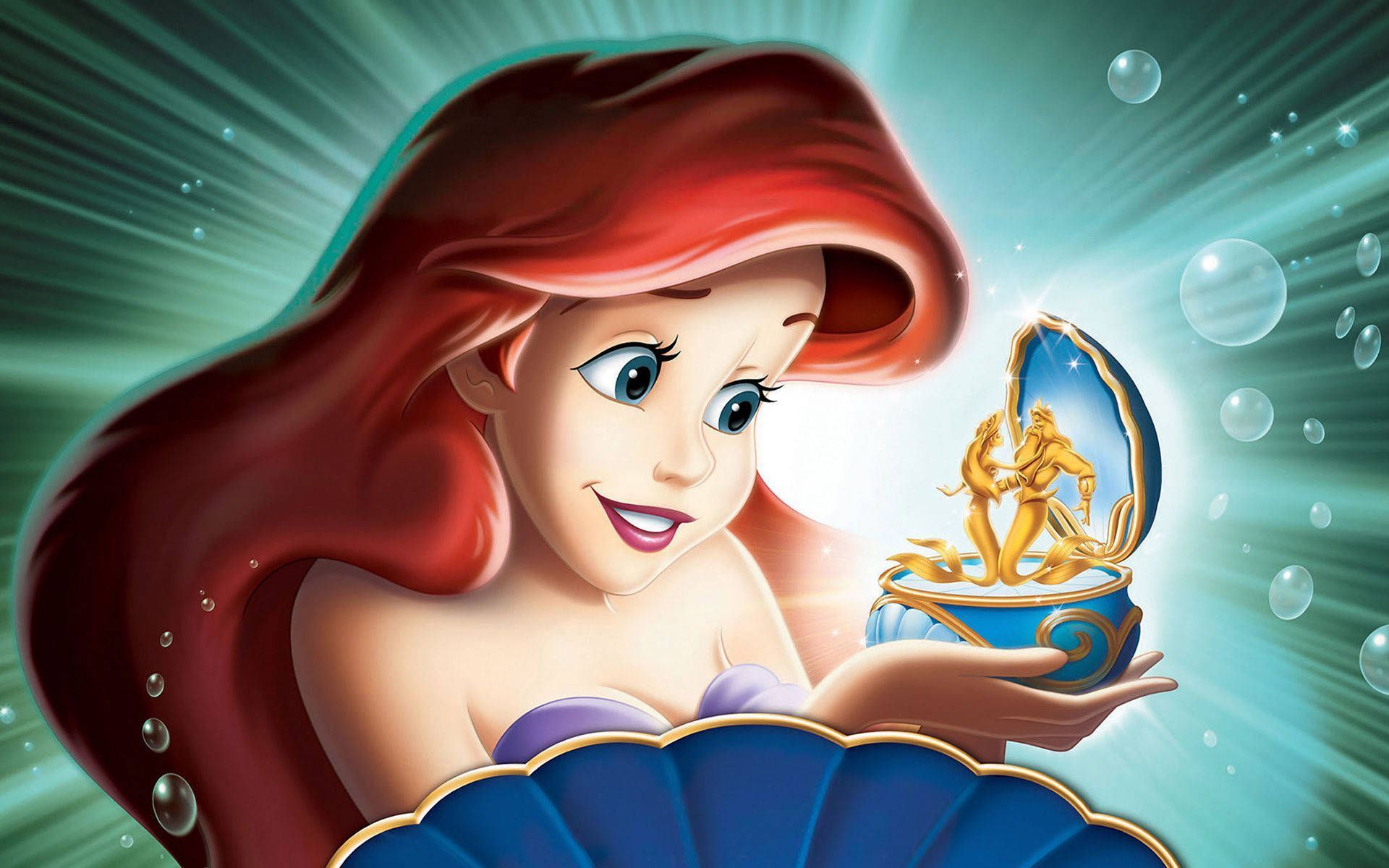 1920x1200 Download The Little Mermaid And Music Box Wallpaper