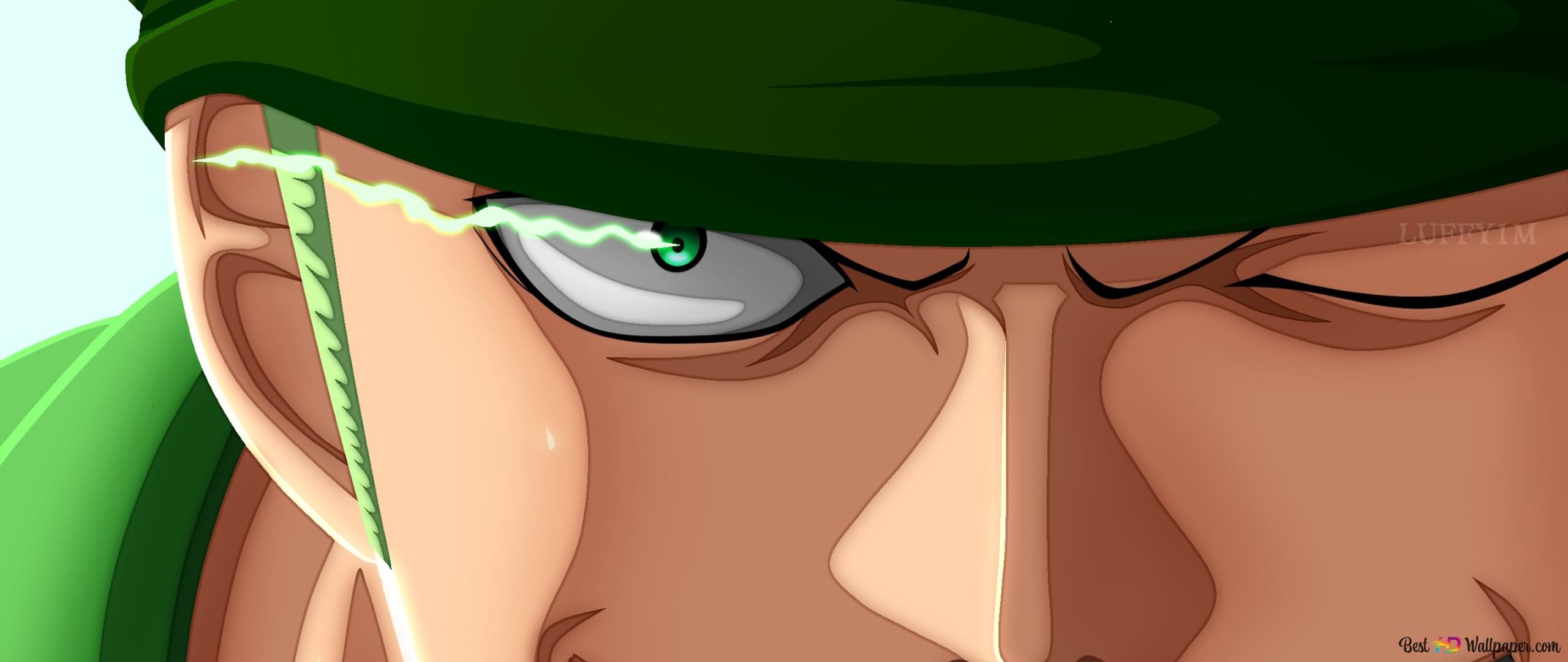 2560x1080 Zoro Face Wallpaper