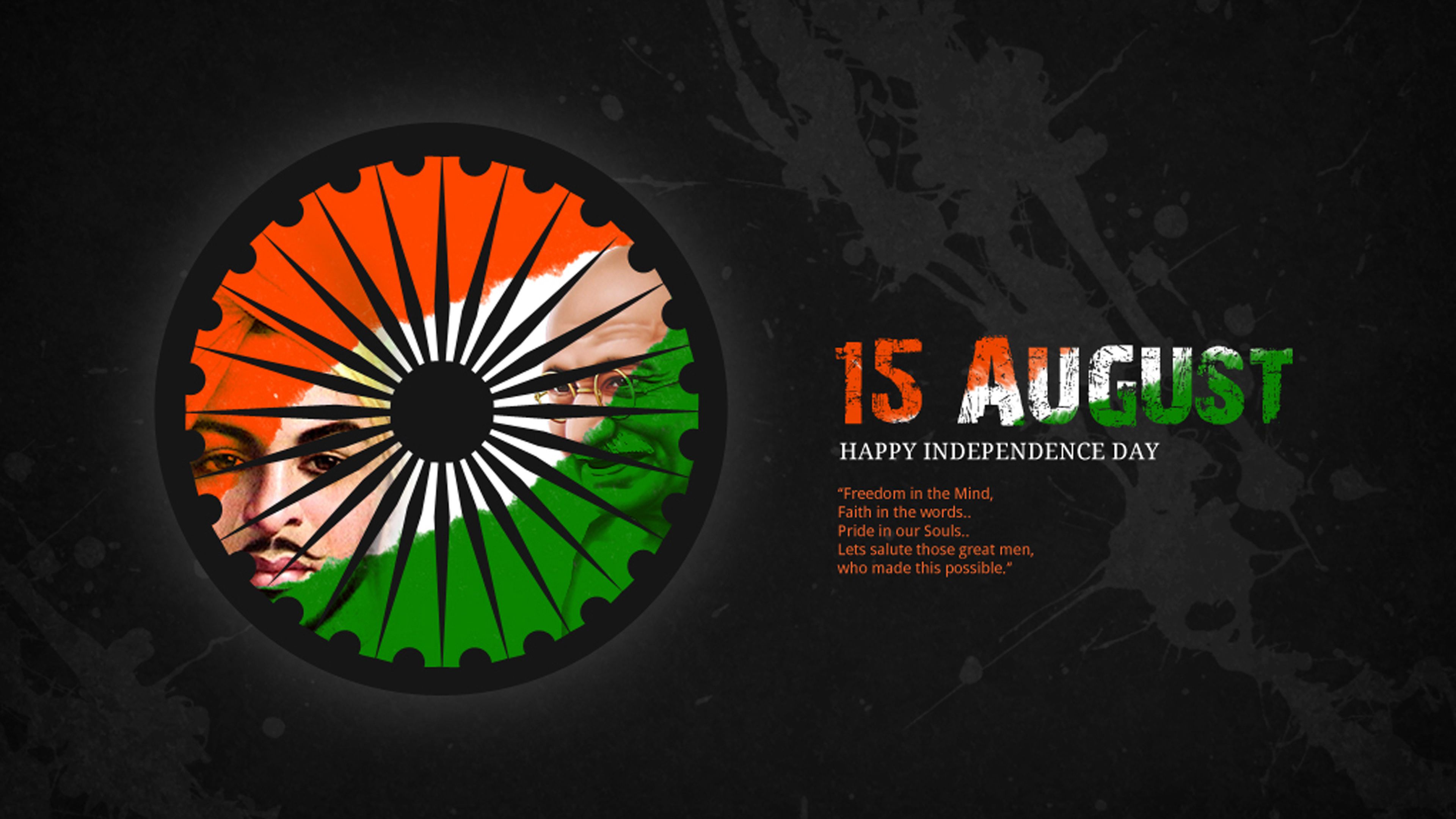 3840x2160 India Independence Day 4K Wallpaper