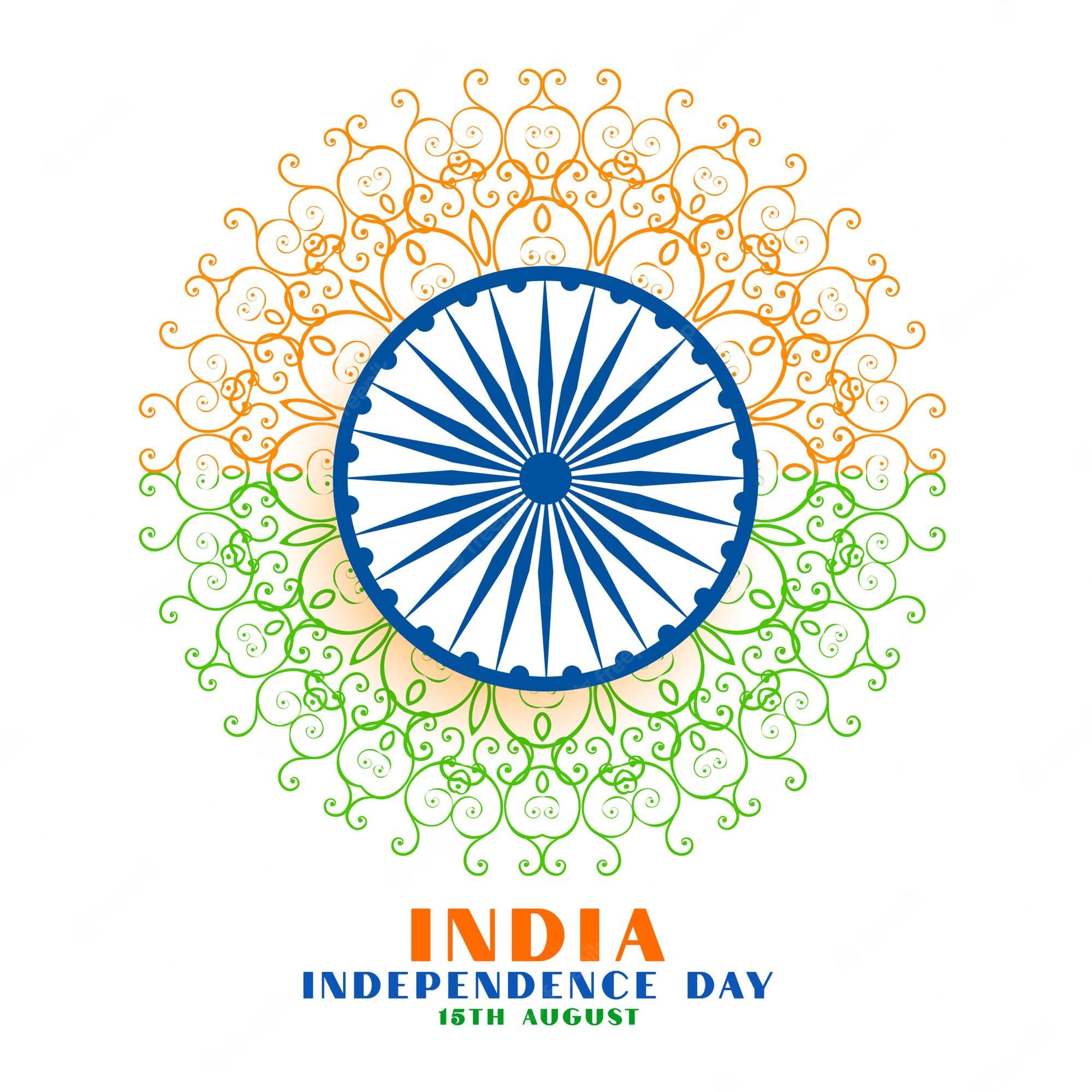 2000x2000 Free Vector. Indian independence day creative background