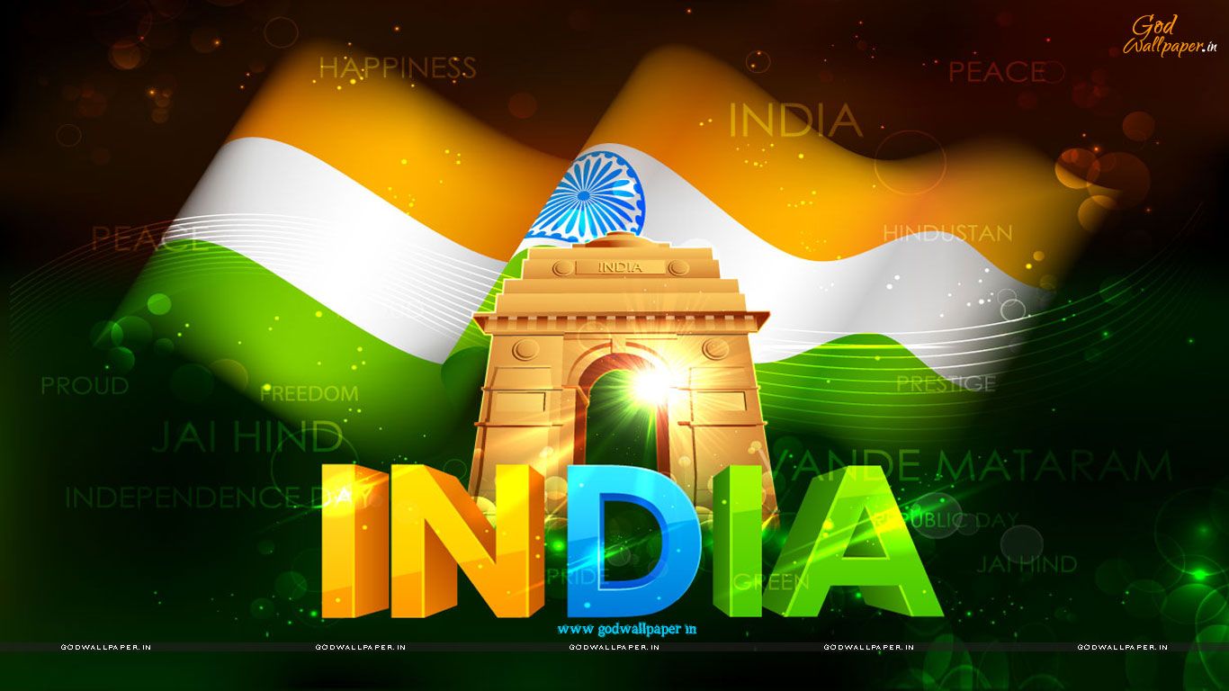 1366x768 Indian Flag Wallpaper High Resolution Free Download