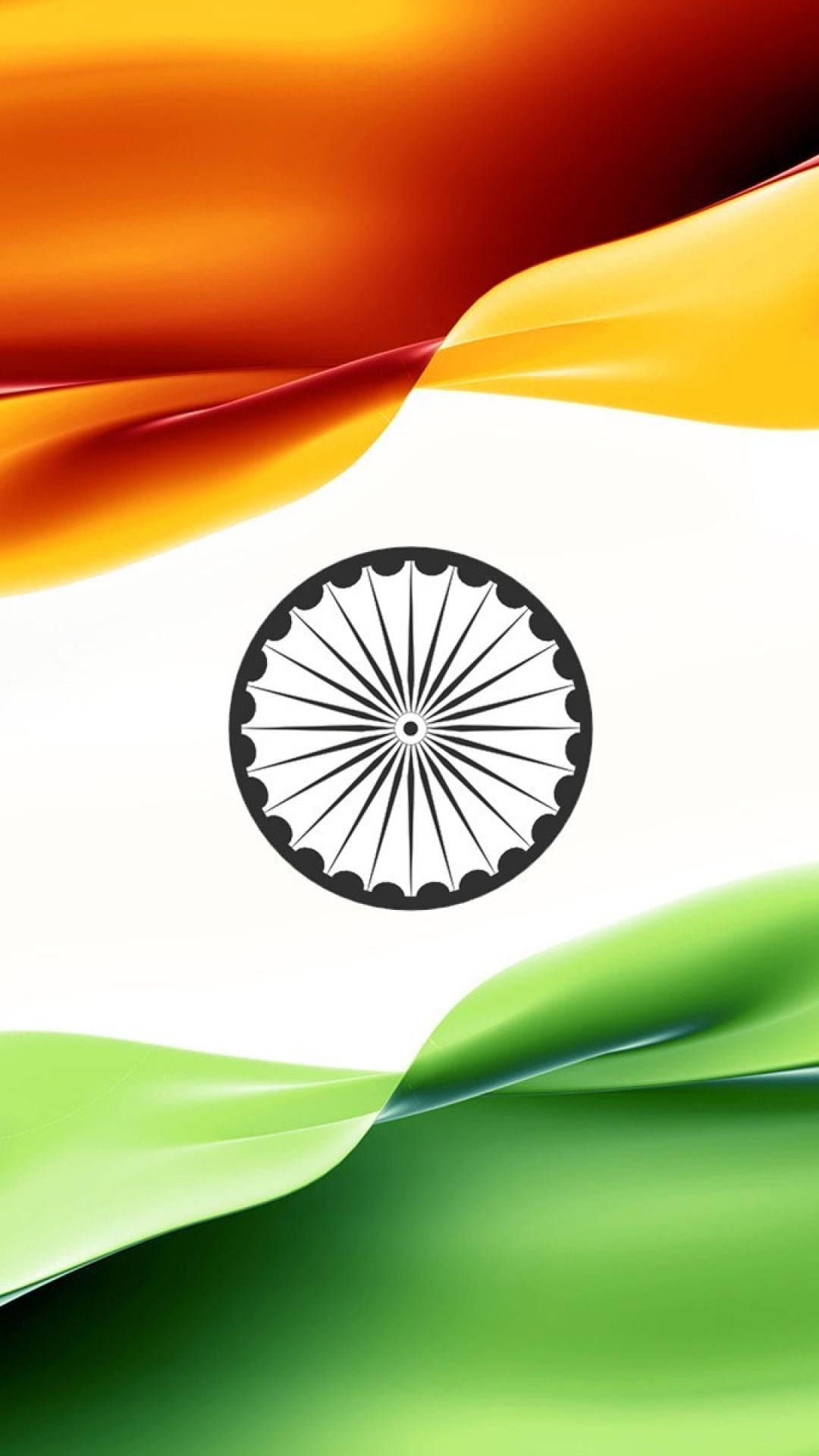 1080x1920 Download Rippled Indian Flag Mobile Wallpaper