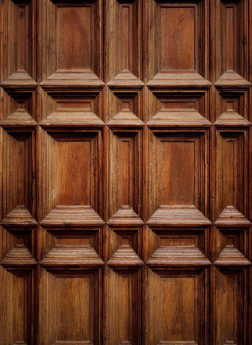 876x1200 Old Door. Custom Made Wallpaper On Wood