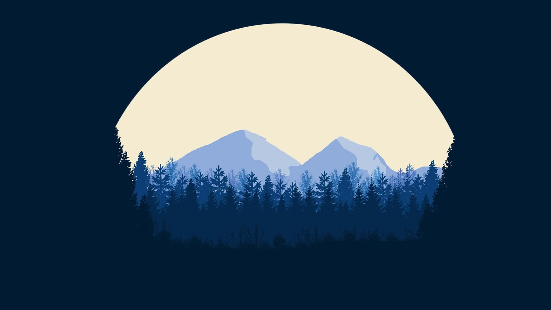 1920x1080 Minimalist Mountain Wallpaper