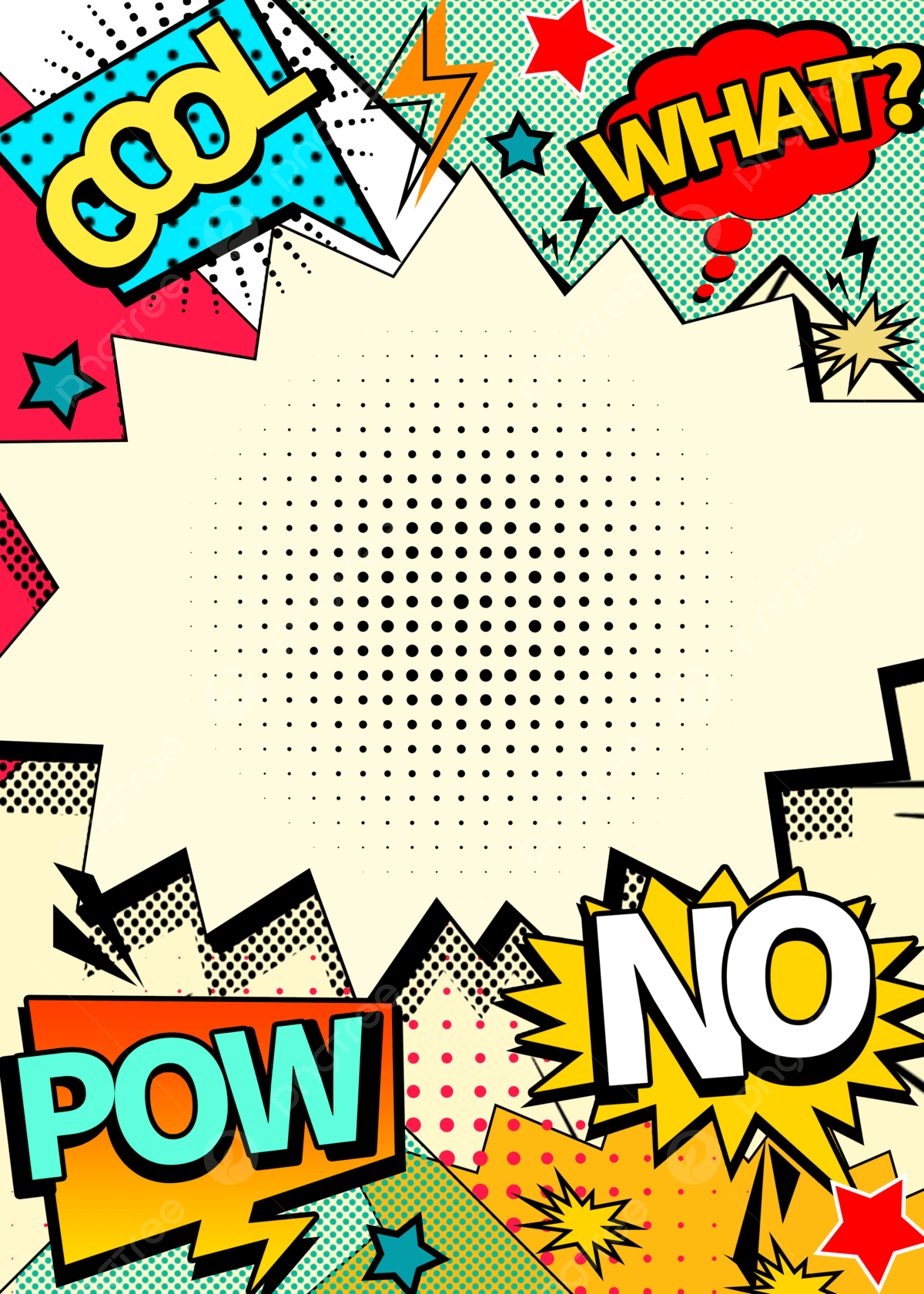 1200x1680 Bubble Dialog Exaggerated Wave Point Pop Art Background Wallpaper Image For Free Download
