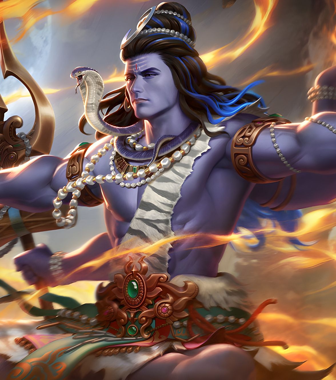 1176x1328 Smite shiva Wallpaper Download