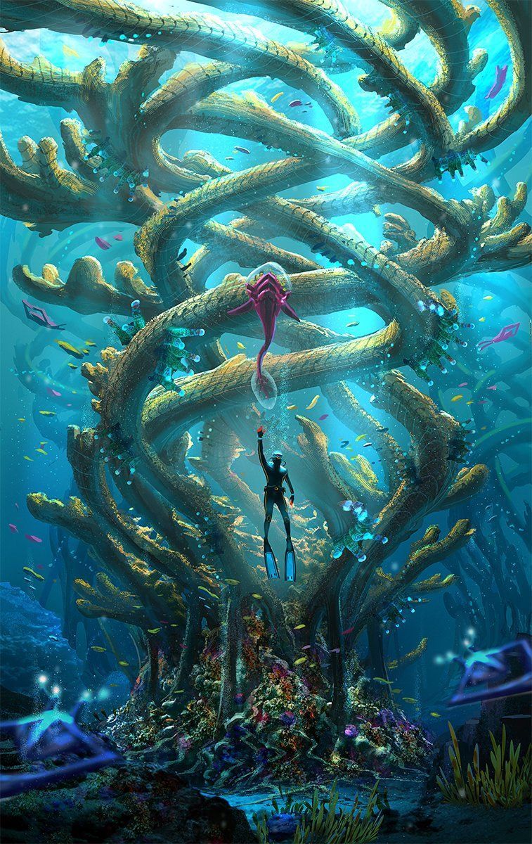 757x1200 Image result for subnautica below zero wallpaper. Fantasy landscape, Fantasy art landscapes, Subnautica concept art