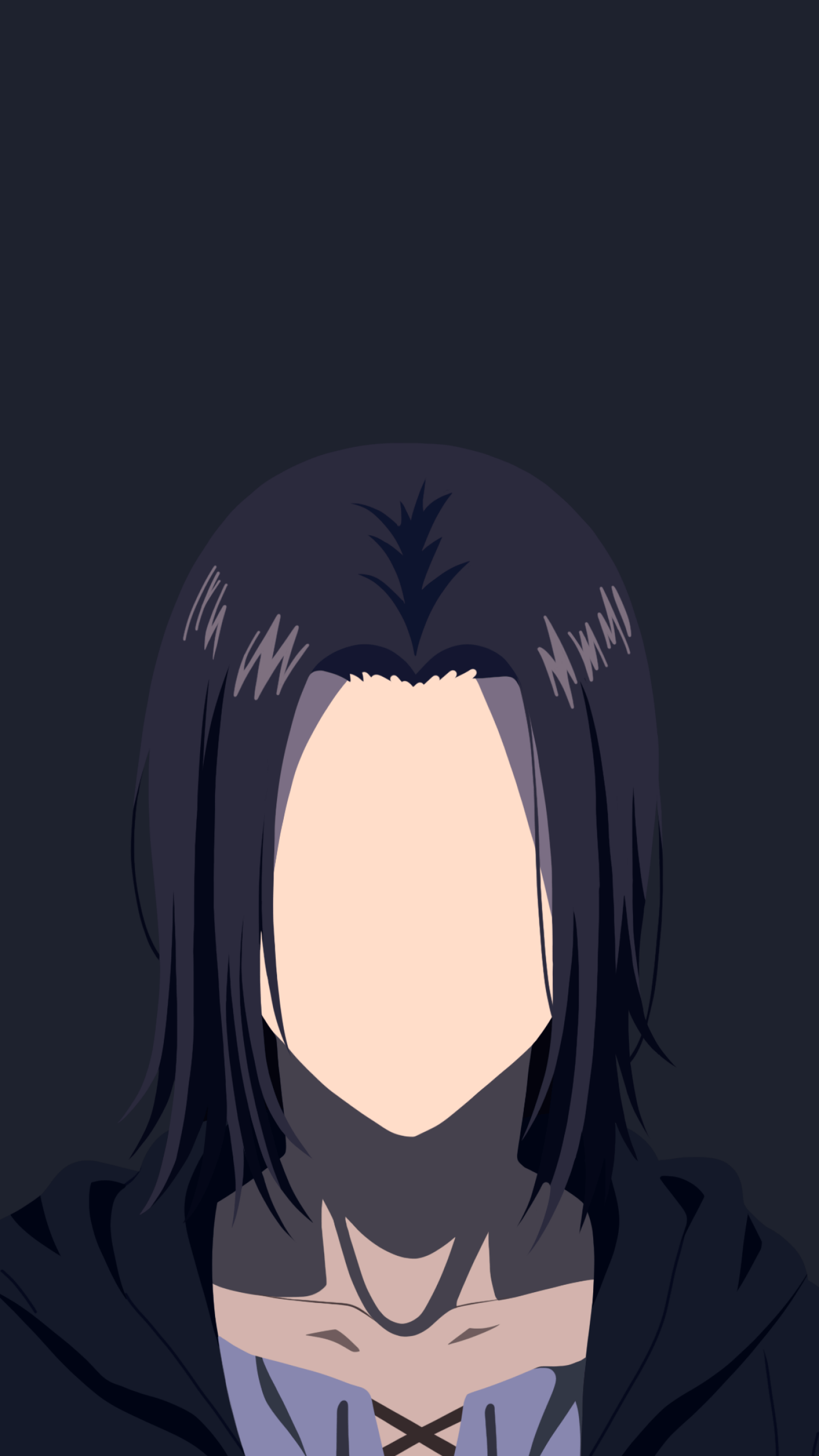 1440x2560 Eren Yeager Wallpaper 4K, Faceless, Minimalist
