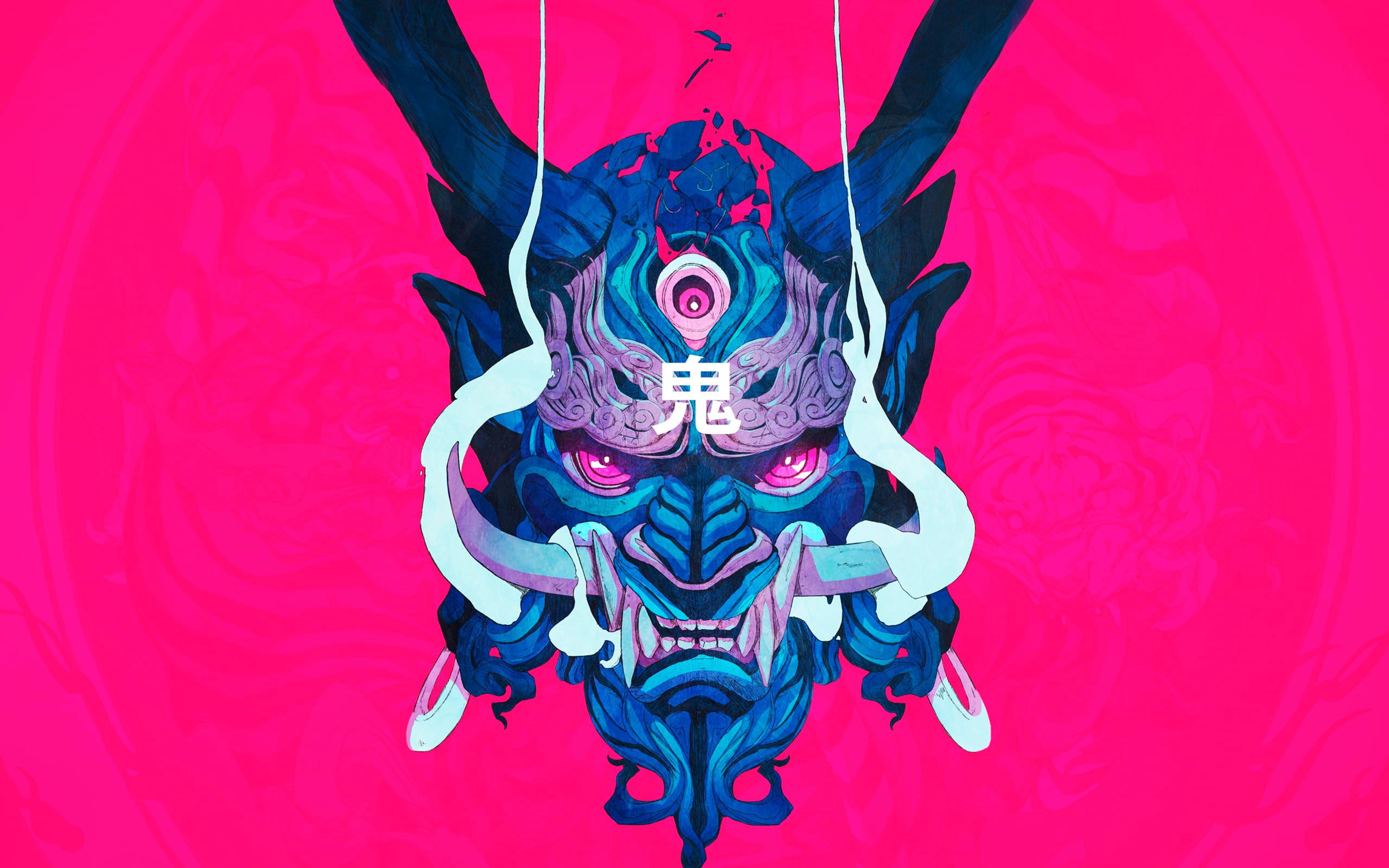 2560x1600 Blue Demon Digital Wallpaper, Black, Brown, And Red Devil Illustration
