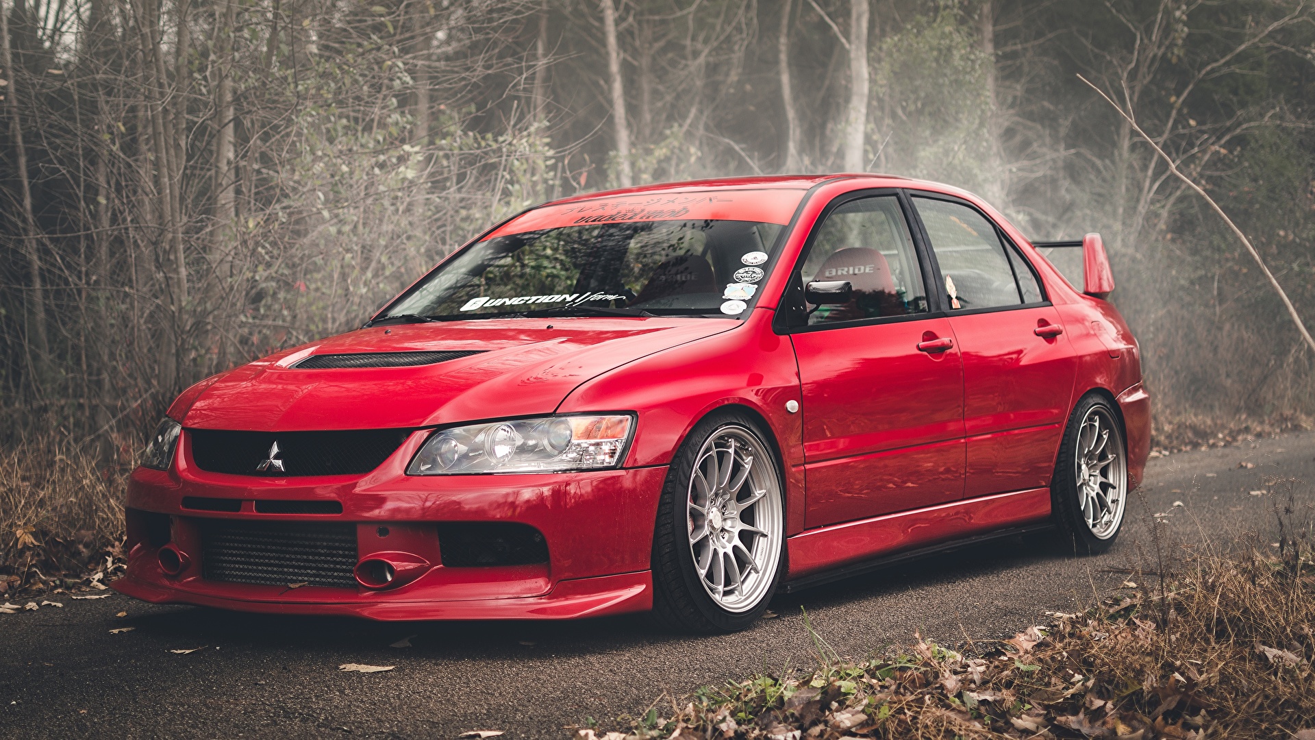 1920x1080 Picture Mitsubishi Lancer Evolution IX Red automobile 1920x1080