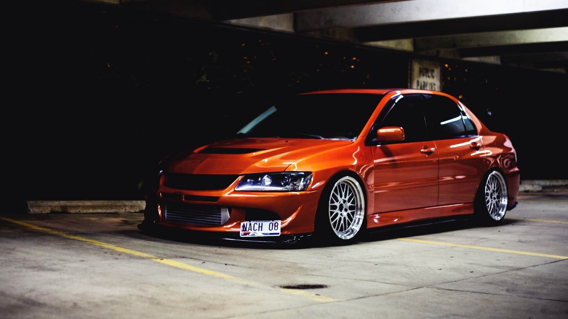 1920x1080 Wallpaper / JDM, lowered, car, Mitsubishi, 5K, Stance, Mitsubishi Lancer Evo IX free download