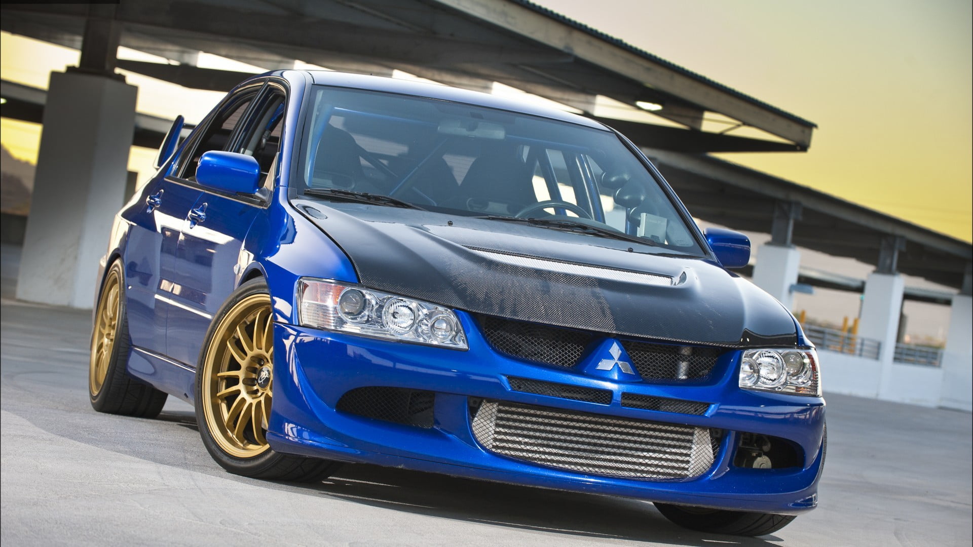 1920x1080 Blue Mitsubishi Lancer sedan, Mitsubishi Lancer, evo, Mitsubishi Lancer Evolution, Mitsubishi Lancer Evolution IX HD wallpaper