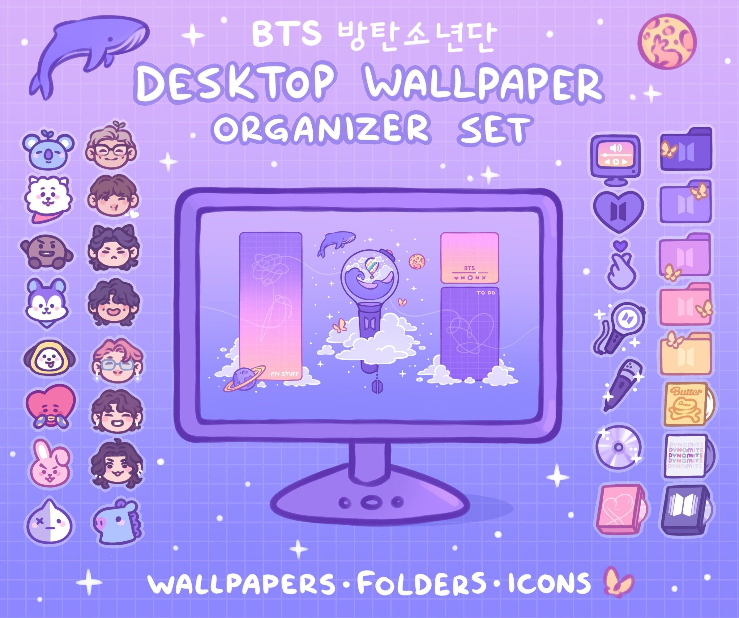 2390x2000 BTS Kpop Computer Desktop Theme Background Wallpaper