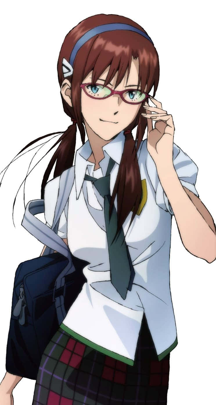 744x1392 Download Mari Illustrious Makinami striking a pose Wallpaper